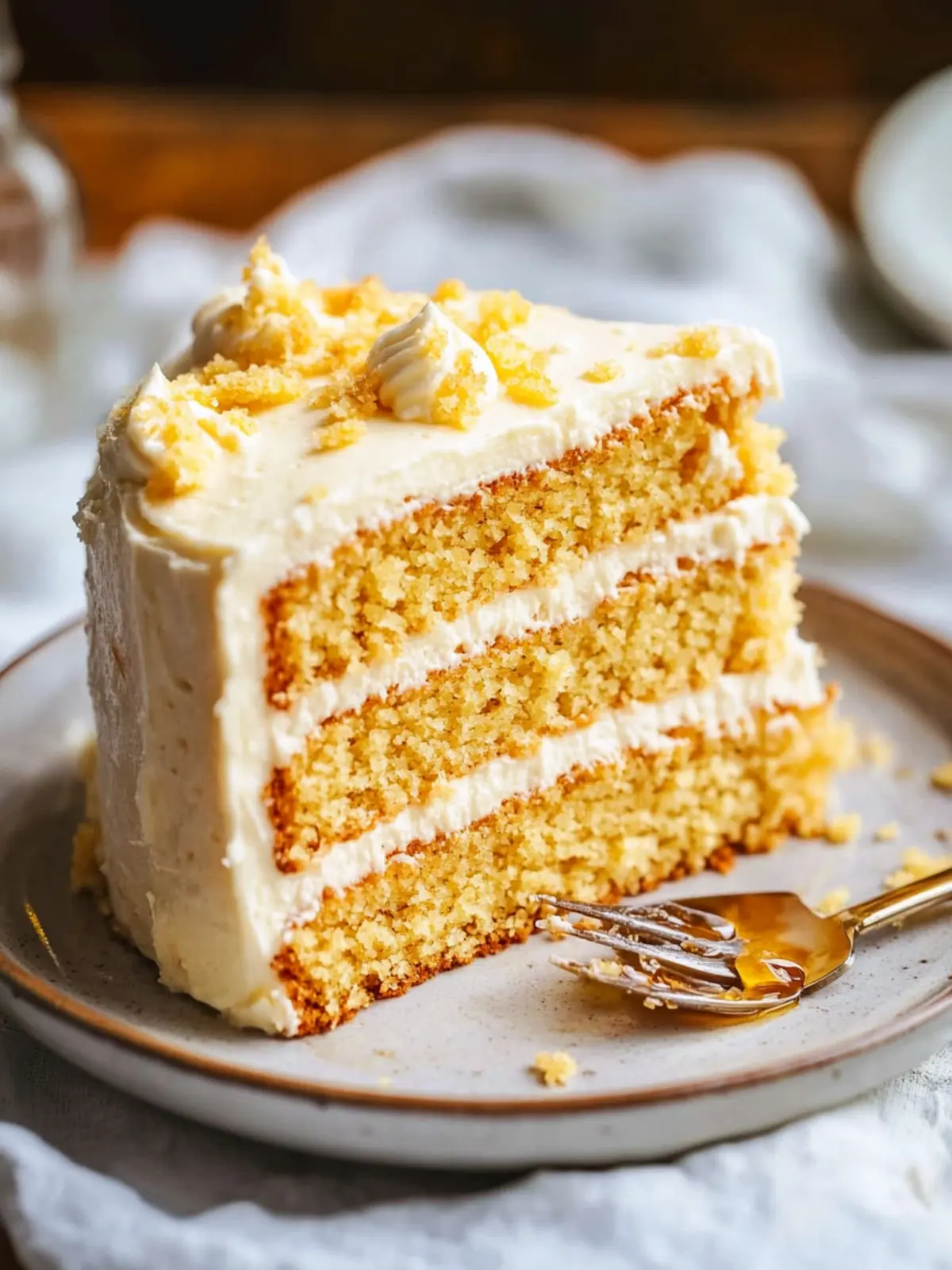 Irresistible Cornbread Cake with Whipped Honey Buttercream Frosting 3 Cornbread Cake with Whipped Honey Buttercream Frosting