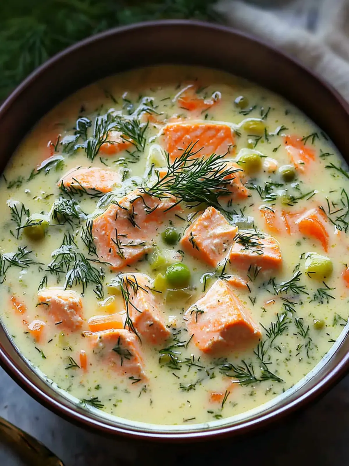 Creamy Dill Salmon Soup: Cozy Comfort in Every Spoonful 2 Creamy Dill Salmon Soup