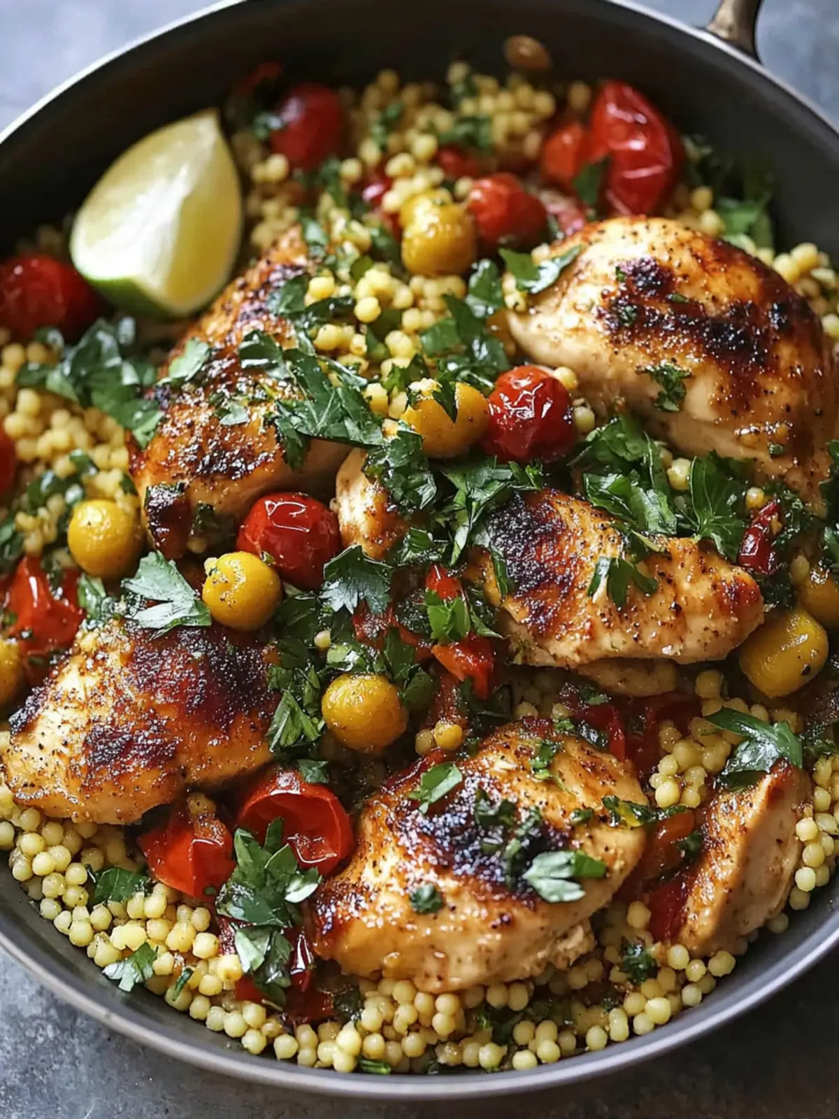 Lemony Mediterranean Chicken and Couscous in One Pan Magic 2 Lemony Mediterranean Chicken and Couscous