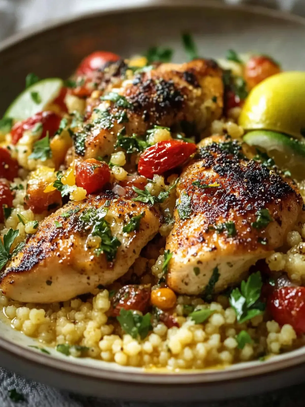Lemony Mediterranean Chicken and Couscous in One Pan Magic 5 Lemony Mediterranean Chicken and Couscous