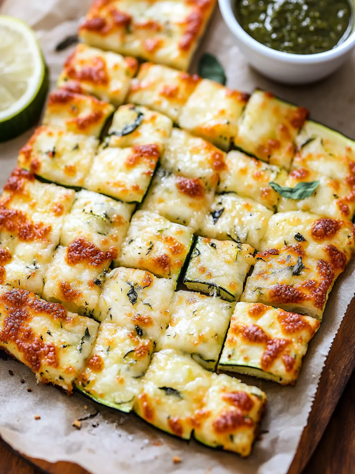 Cheesy Zucchini Breadsticks