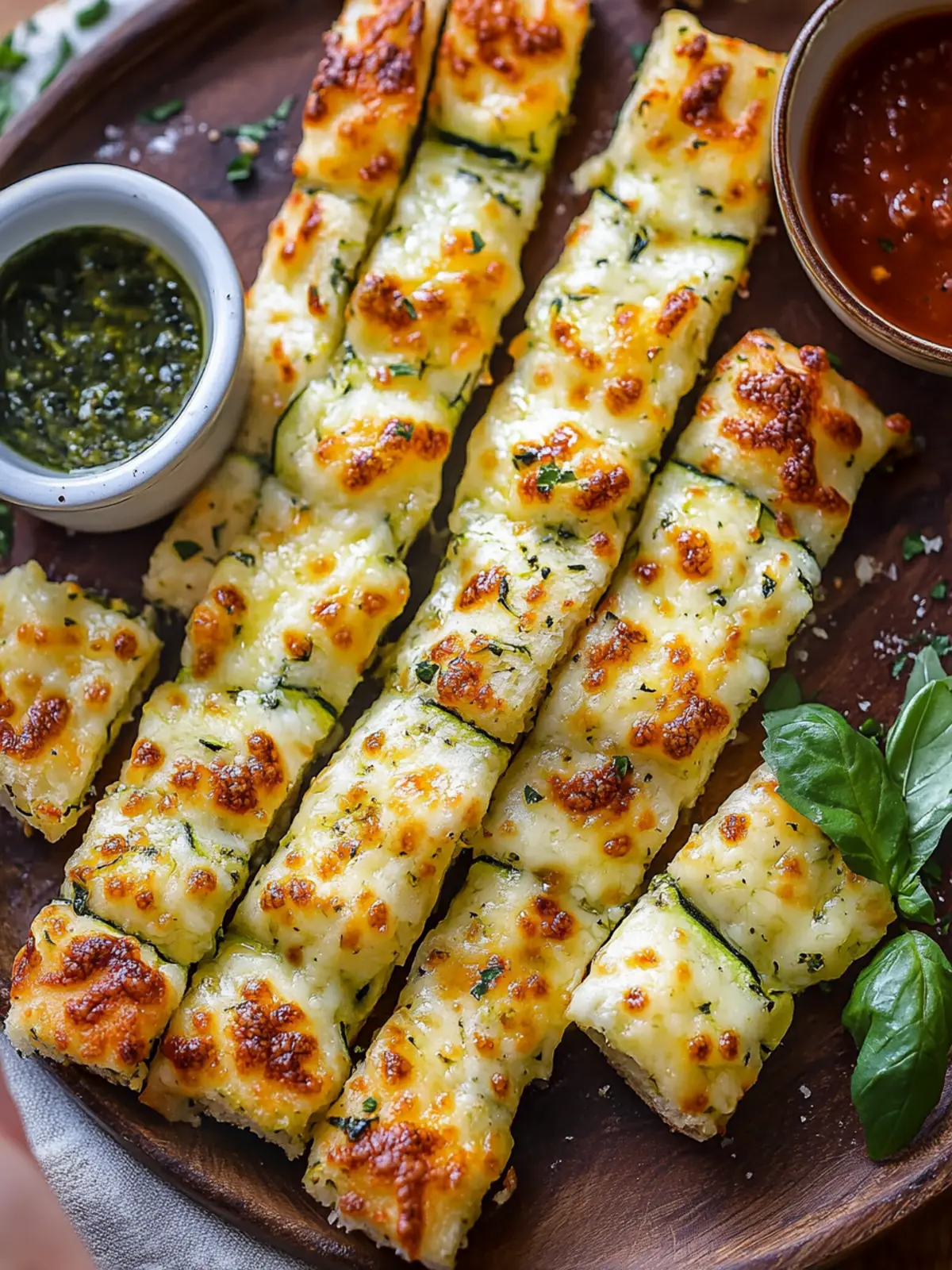 Cheesy Zucchini Breadsticks