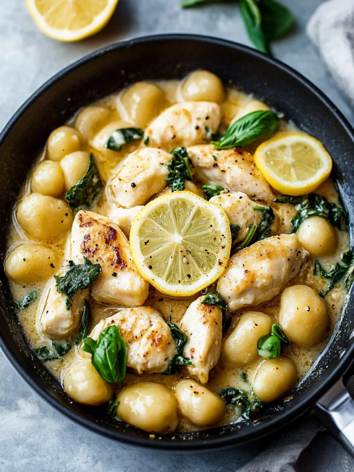 One Pan Lemon Chicken Gnocchi: Quick Comfort Food Delight 2 One Pan Lemon Chicken Gnocchi