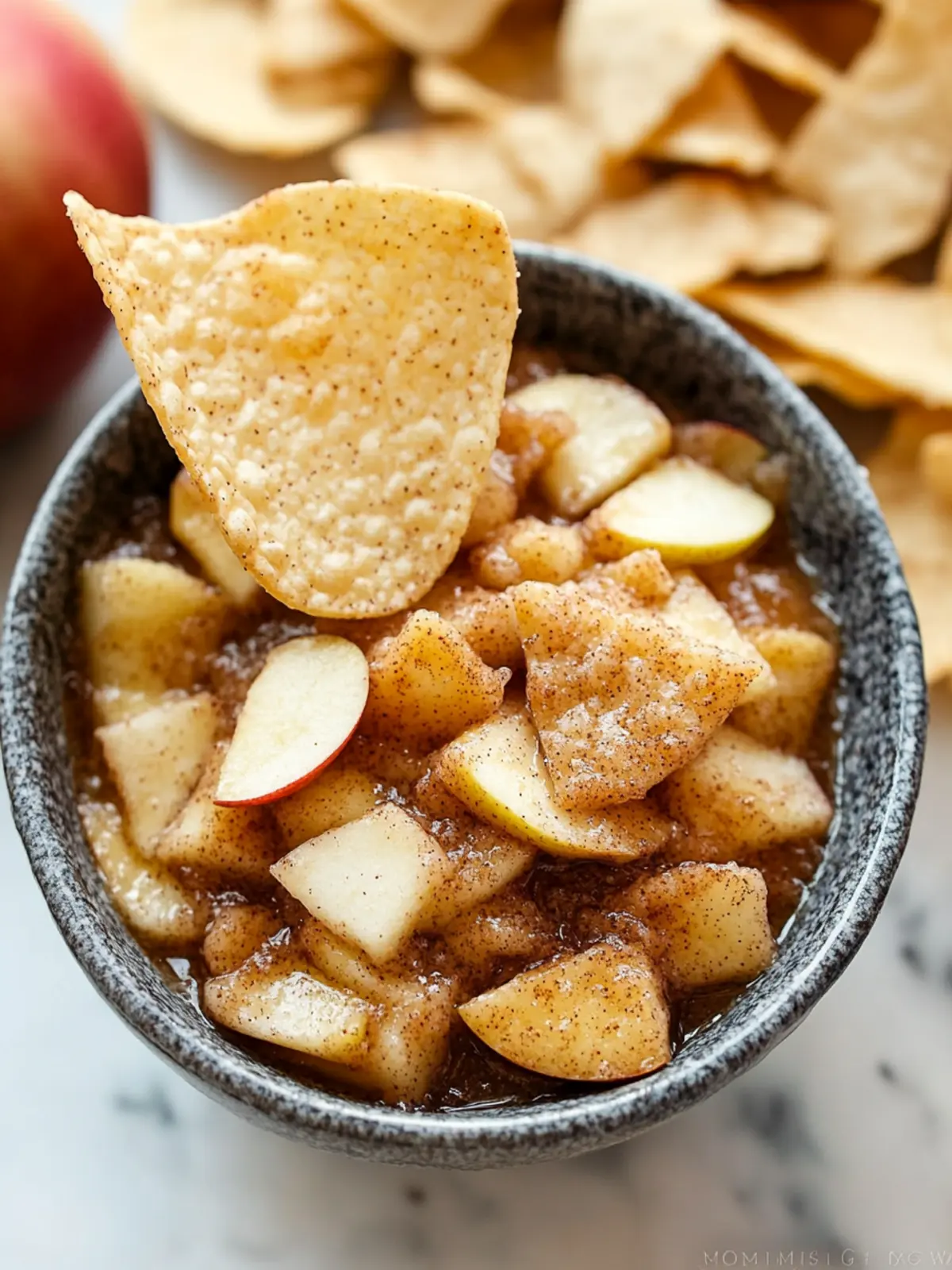 Irresistible Apple Pie Dip with Cinnamon Sugar Tortilla Chips 2 Apple Pie Dip with Cinnamon Sugar Tortilla Chips