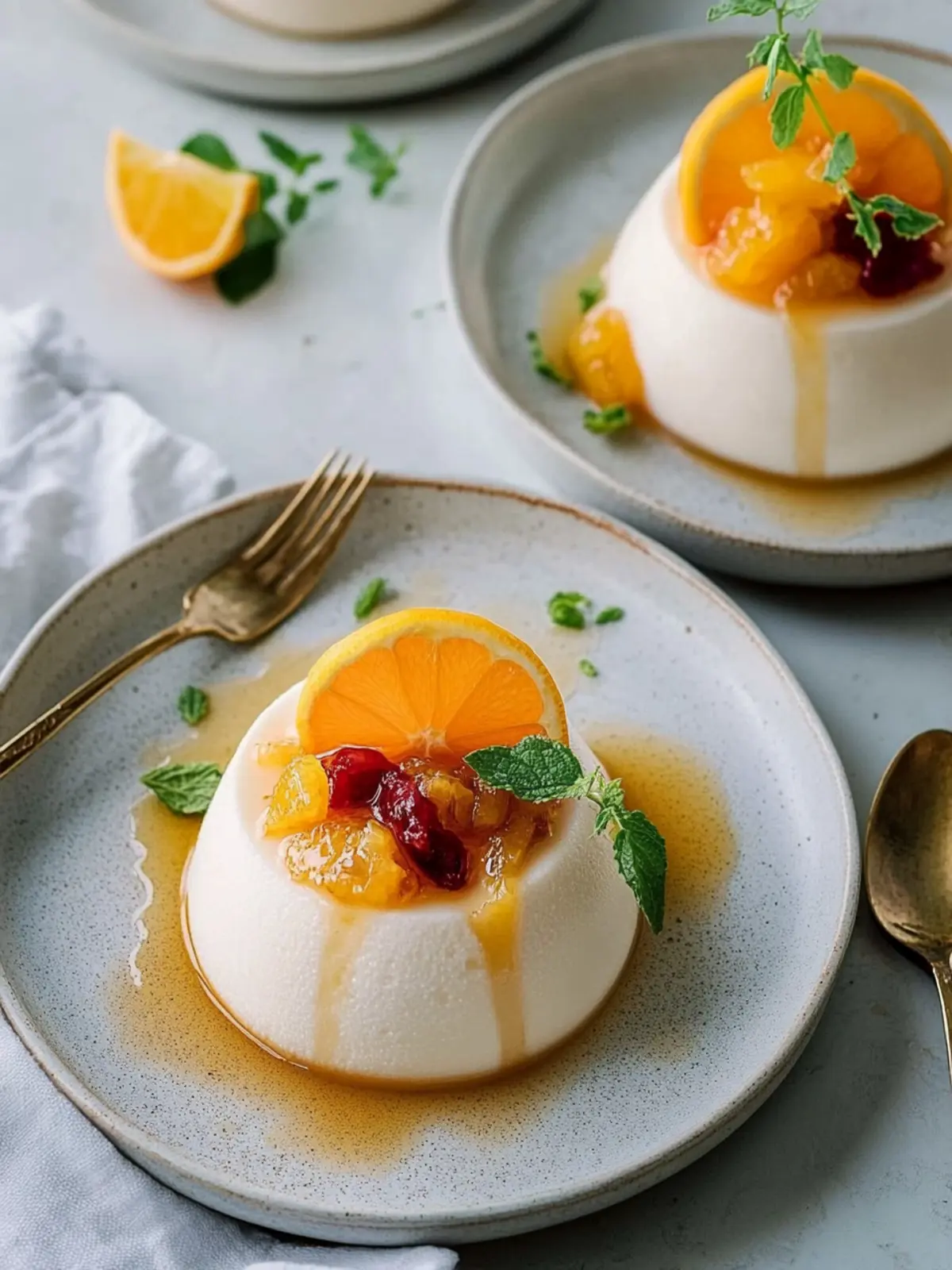Creamy Coconut Milk Panna Cotta with Honey Citrus Compote 3 Coconut Milk Panna Cotta with Honey Citrus Compote