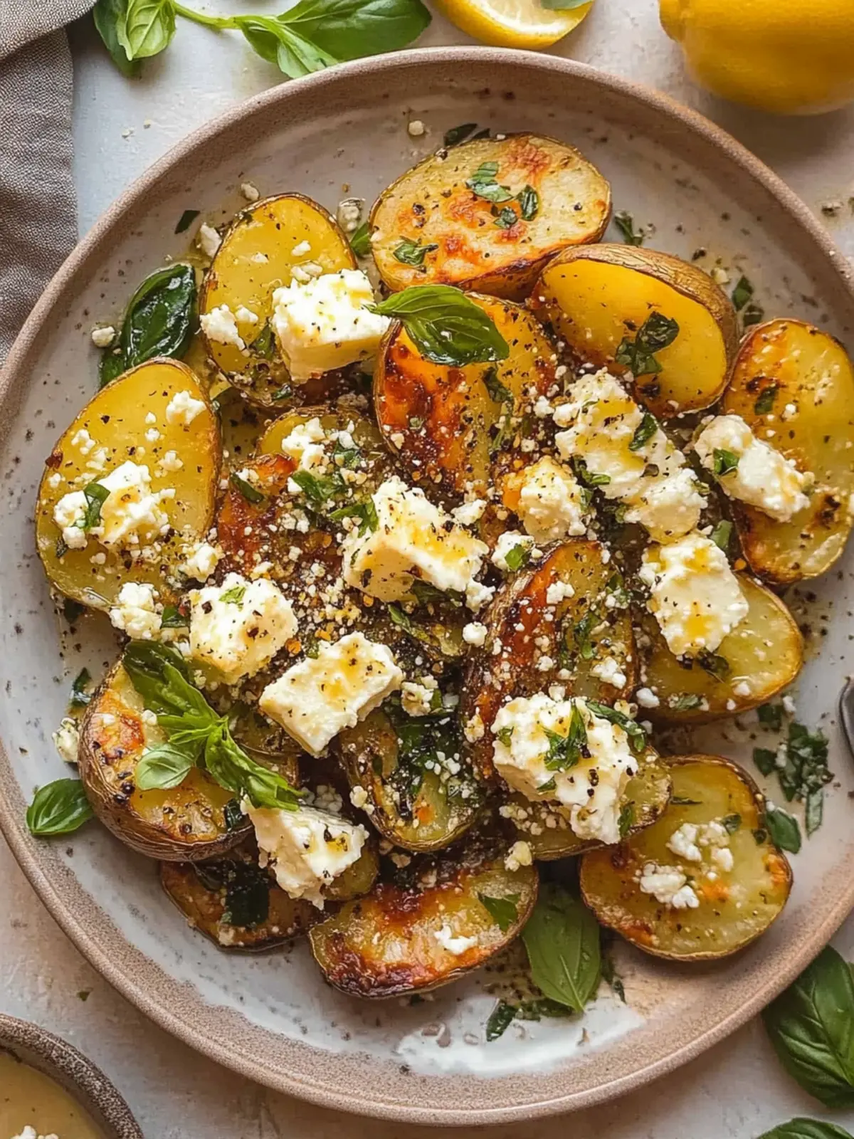 Savory Baked Feta Potatoes with Garlic and Honey Drizzle 5 Baked Feta Potatoes