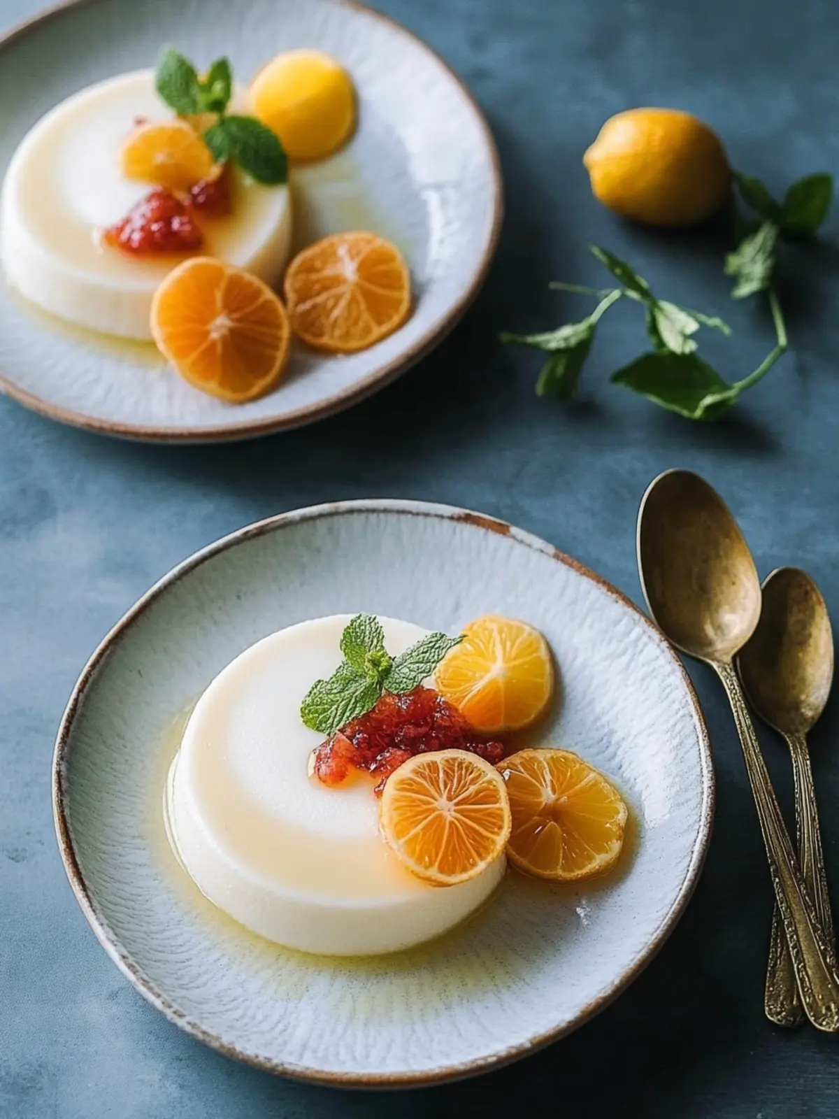 Creamy Coconut Milk Panna Cotta with Honey Citrus Compote 2 Coconut Milk Panna Cotta with Honey Citrus Compote