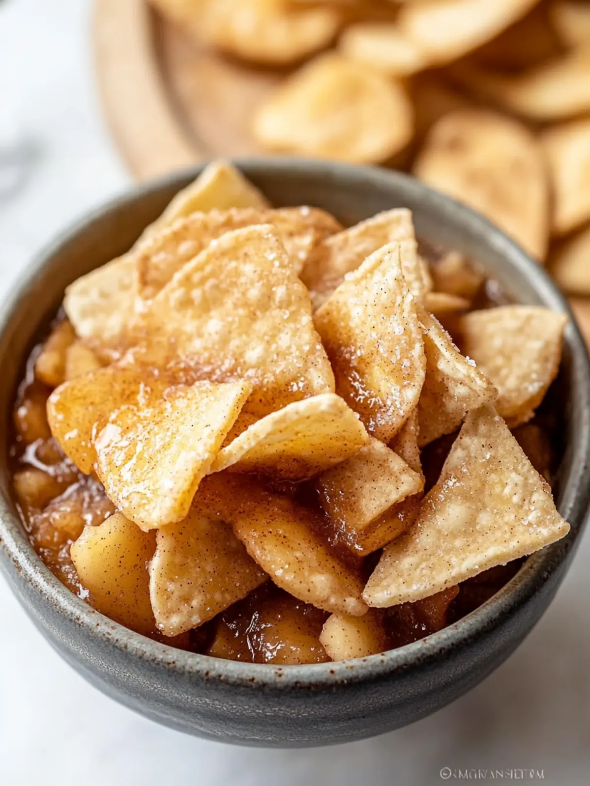 Irresistible Apple Pie Dip with Cinnamon Sugar Tortilla Chips 3 Apple Pie Dip with Cinnamon Sugar Tortilla Chips