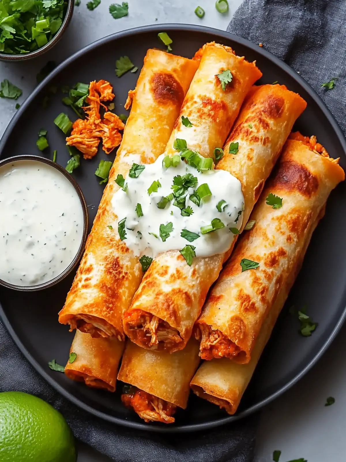 Buffalo Chicken Taquitos