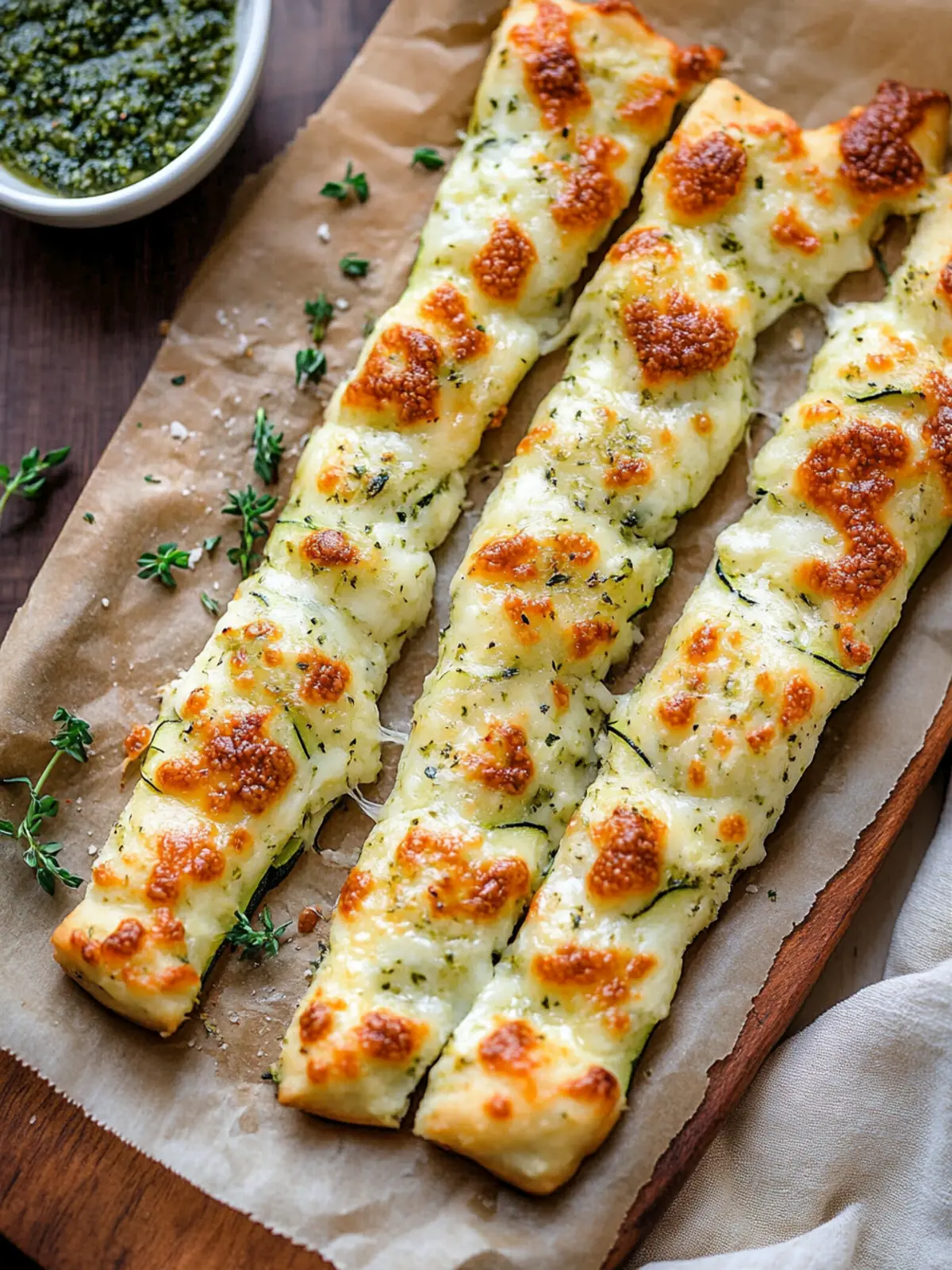 Cheesy Zucchini Breadsticks