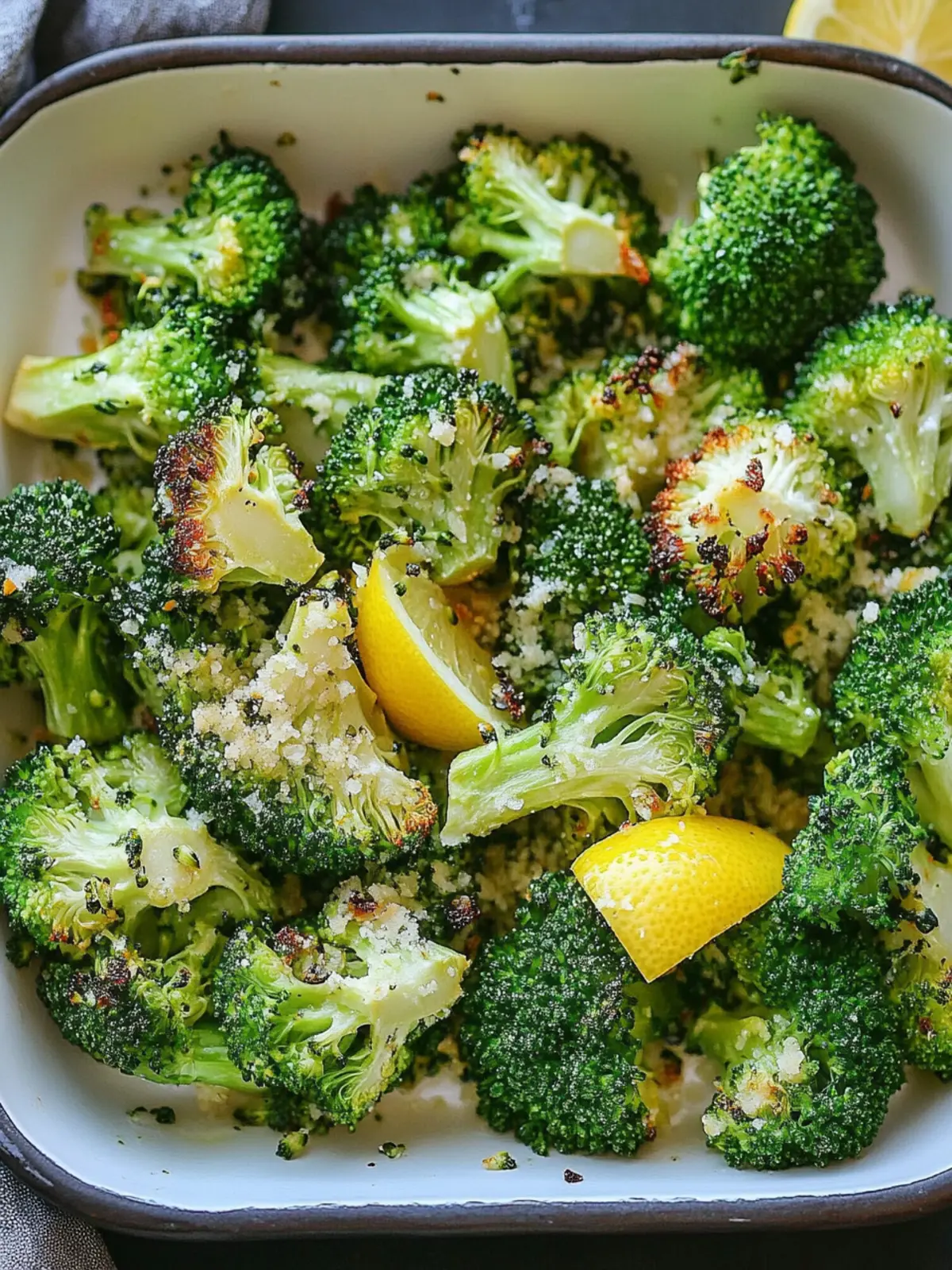 Lemon Garlic Roasted Broccoli