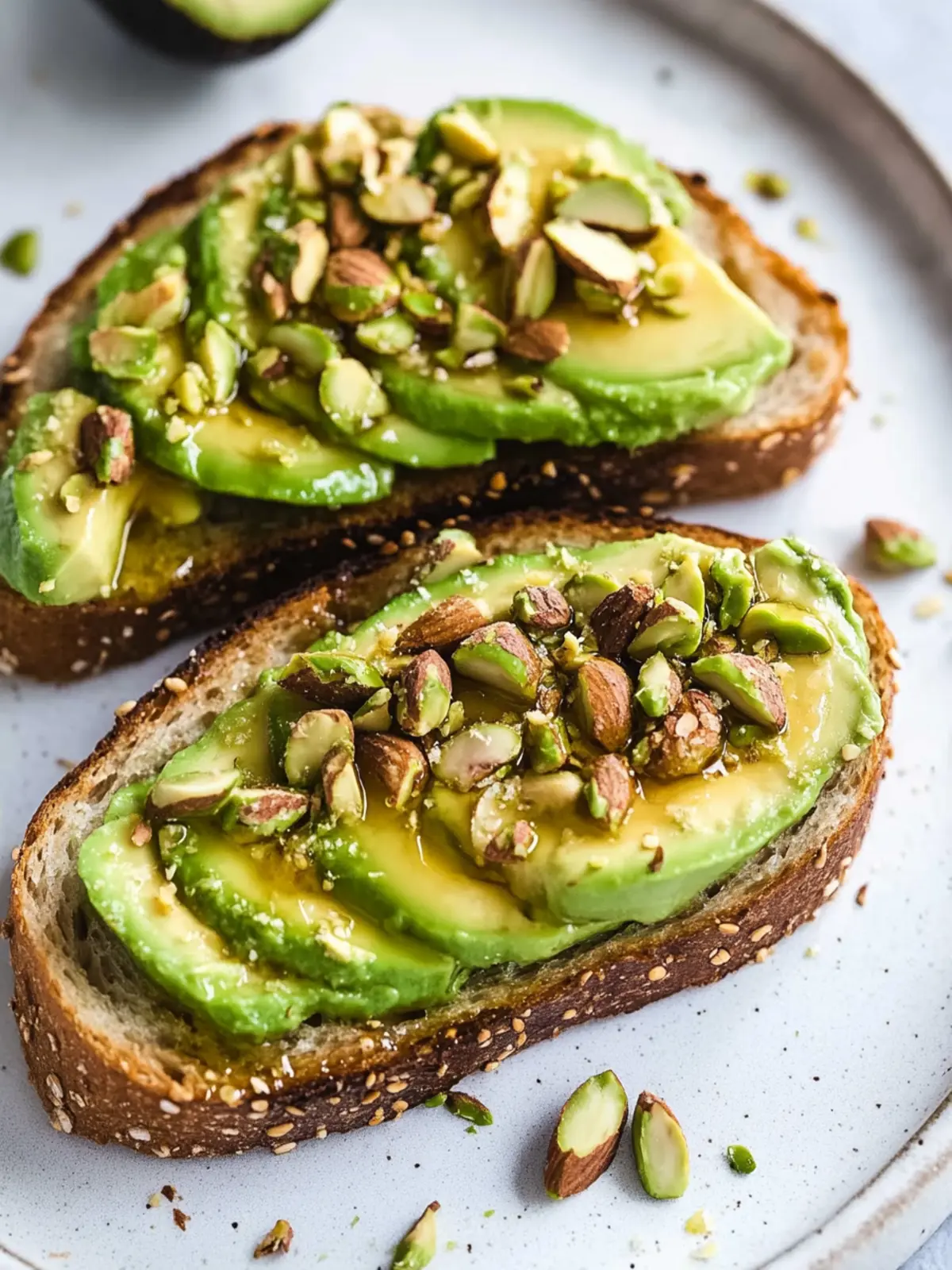 Indulge in Pistachio Honey Avocado Toast Bliss Today! 5 Pistachio Honey Avocado Toast