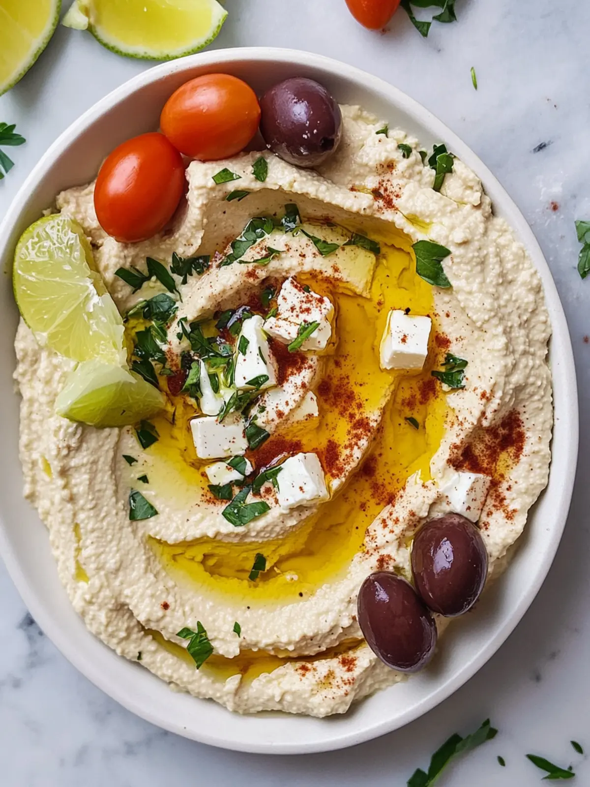 Greek Style Loaded Hummus with Fresh Summer Veggies 4 Greek Style Loaded Hummus