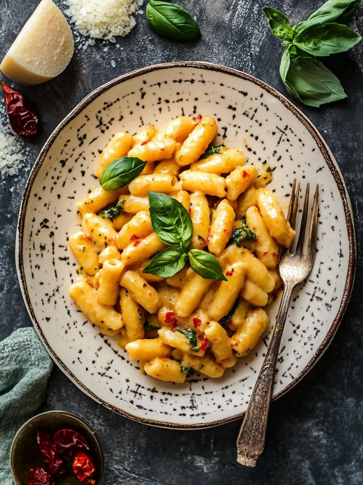Spice Up Dinner with Creamy Basil & Calabrian Chili Cavatelli 4 Creamy Basil & Calabrian Chili Cavatelli