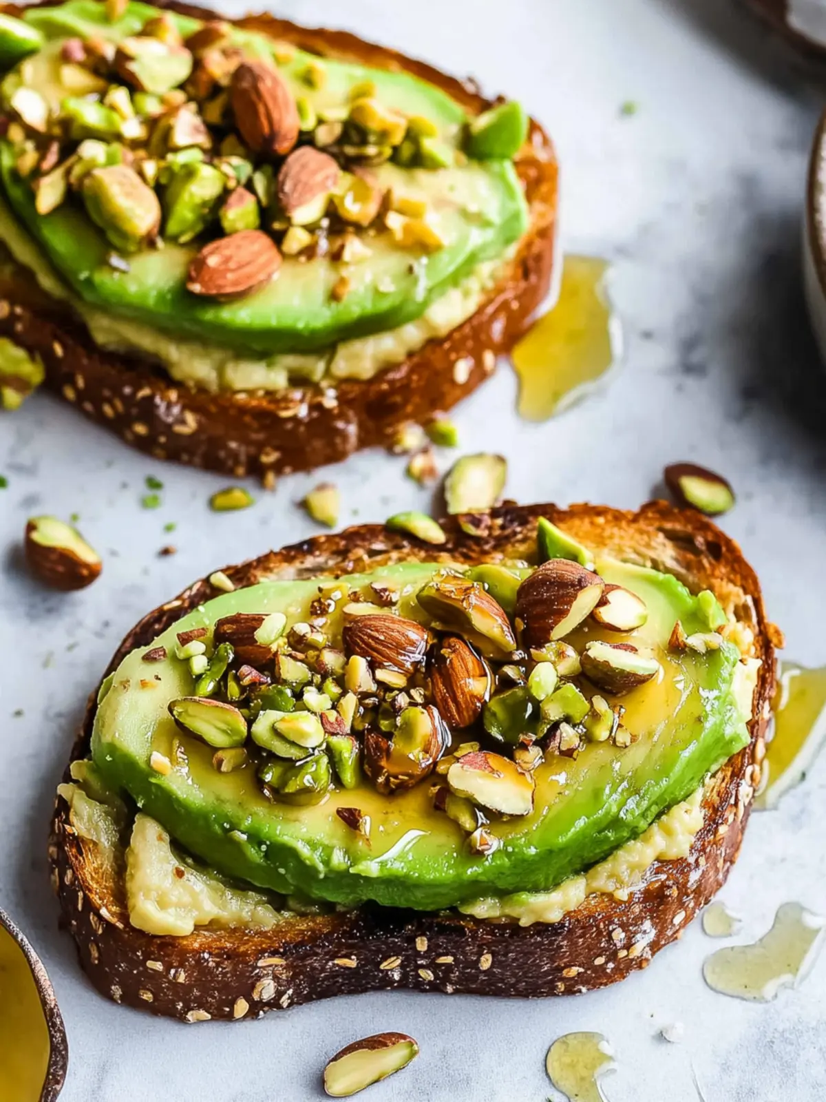 Indulge in Pistachio Honey Avocado Toast Bliss Today! 4 Pistachio Honey Avocado Toast