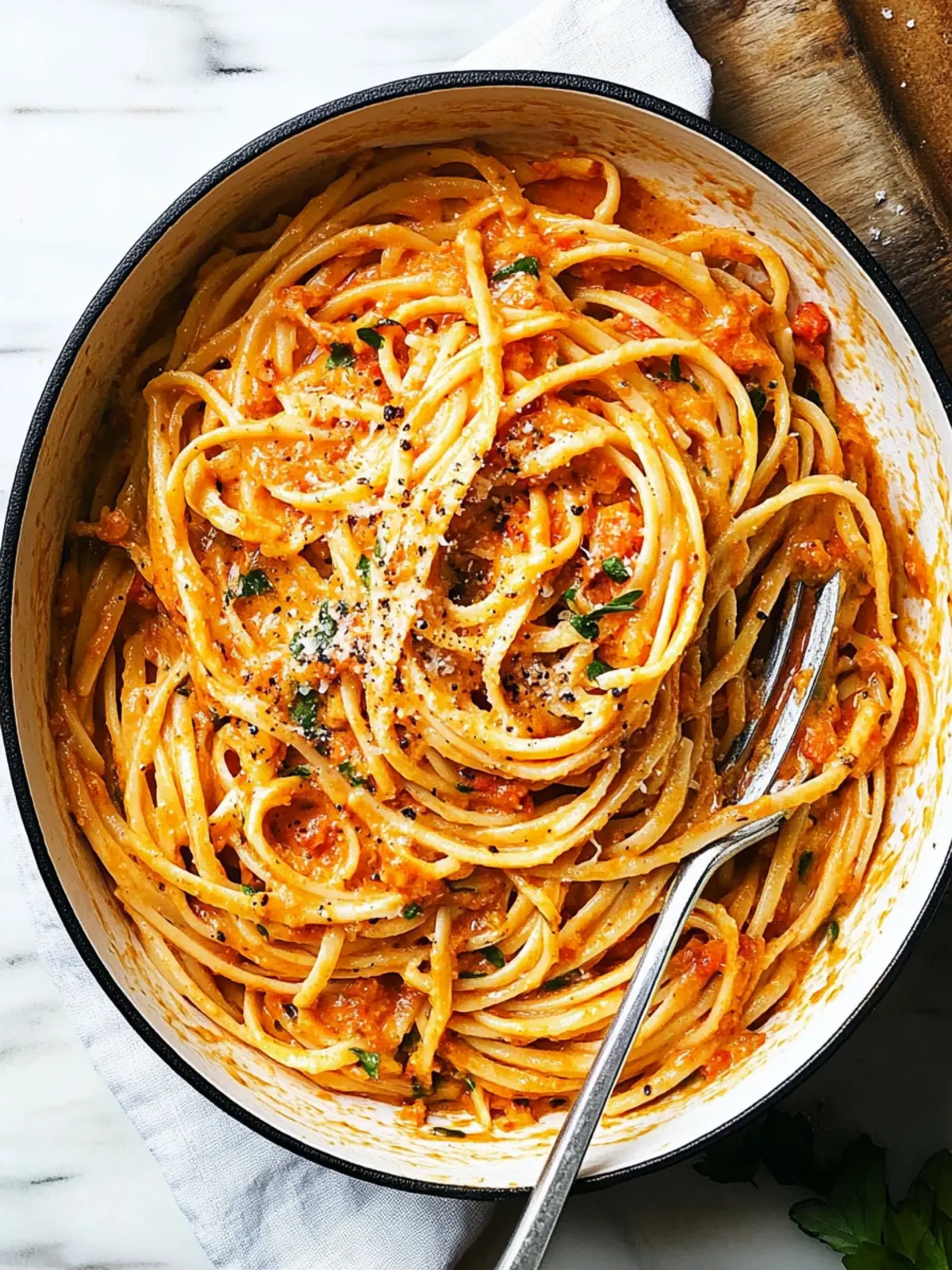 Linguine with Creamy 'Nduja Tomato Sauce for a Spicy Escape 5 Linguine with Creamy 'Nduja Tomato Sauce
