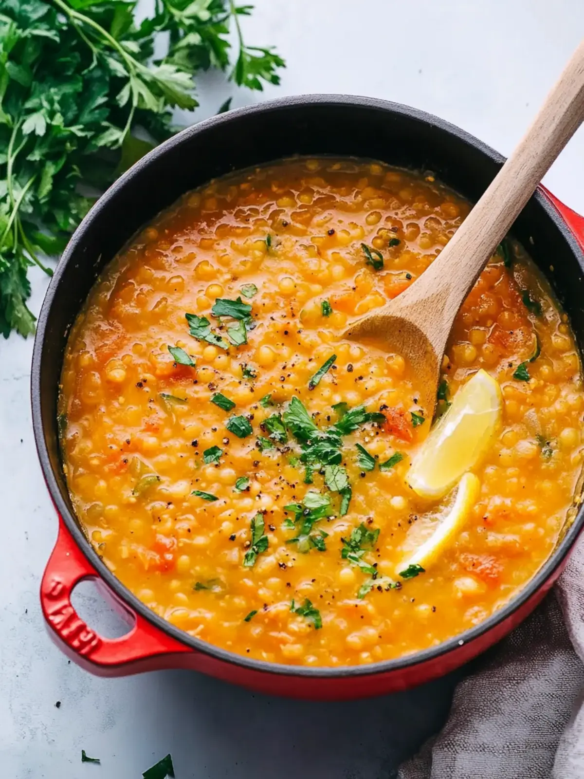 Hearty Red Lentil Soup: A Creamy Mediterranean Comfort 4 Red Lentil Soup