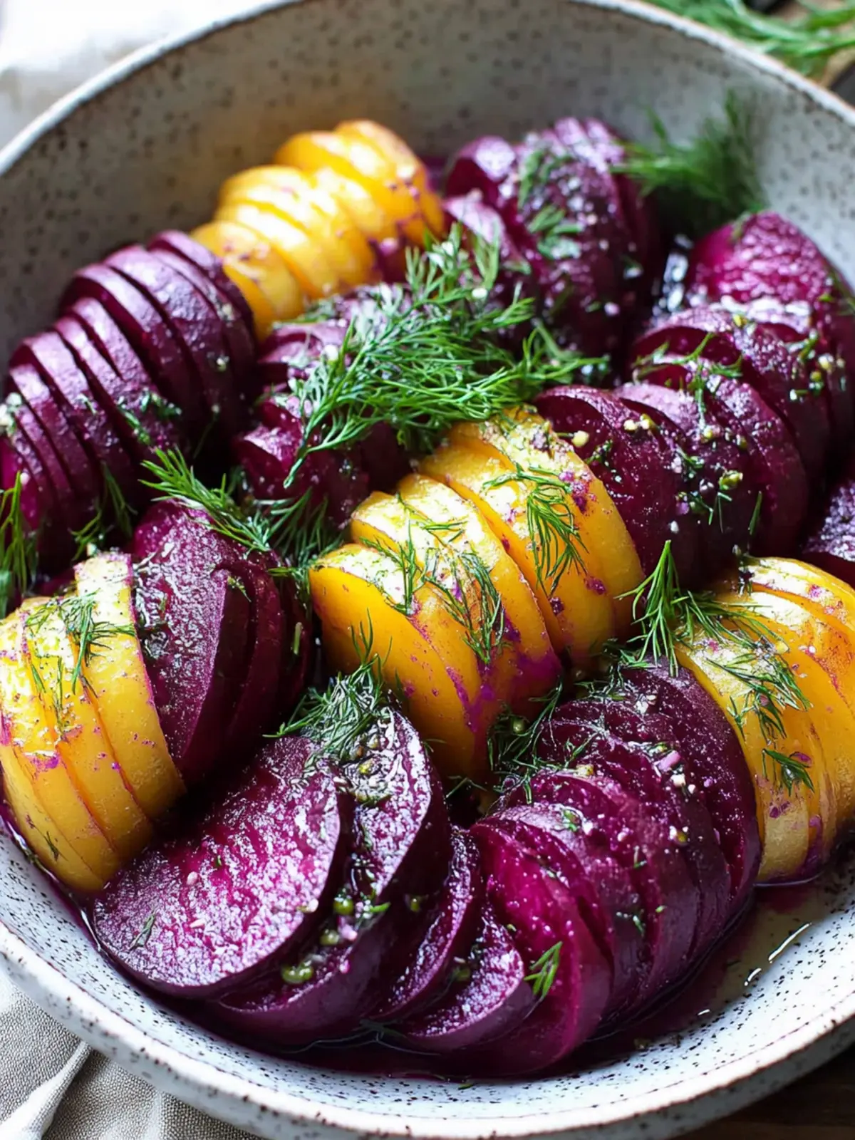 Savory Roasted Hasselback Beets with Dill Dressing Delight 4 Roasted Hasselback Beets with Dill Dressing