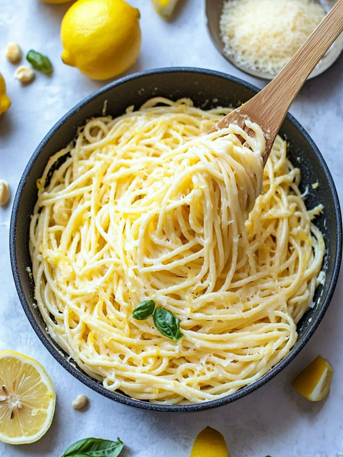 Creamy Lemon Pasta in 10 Minutes – A Vegan Delight! 3 Lemon Pasta