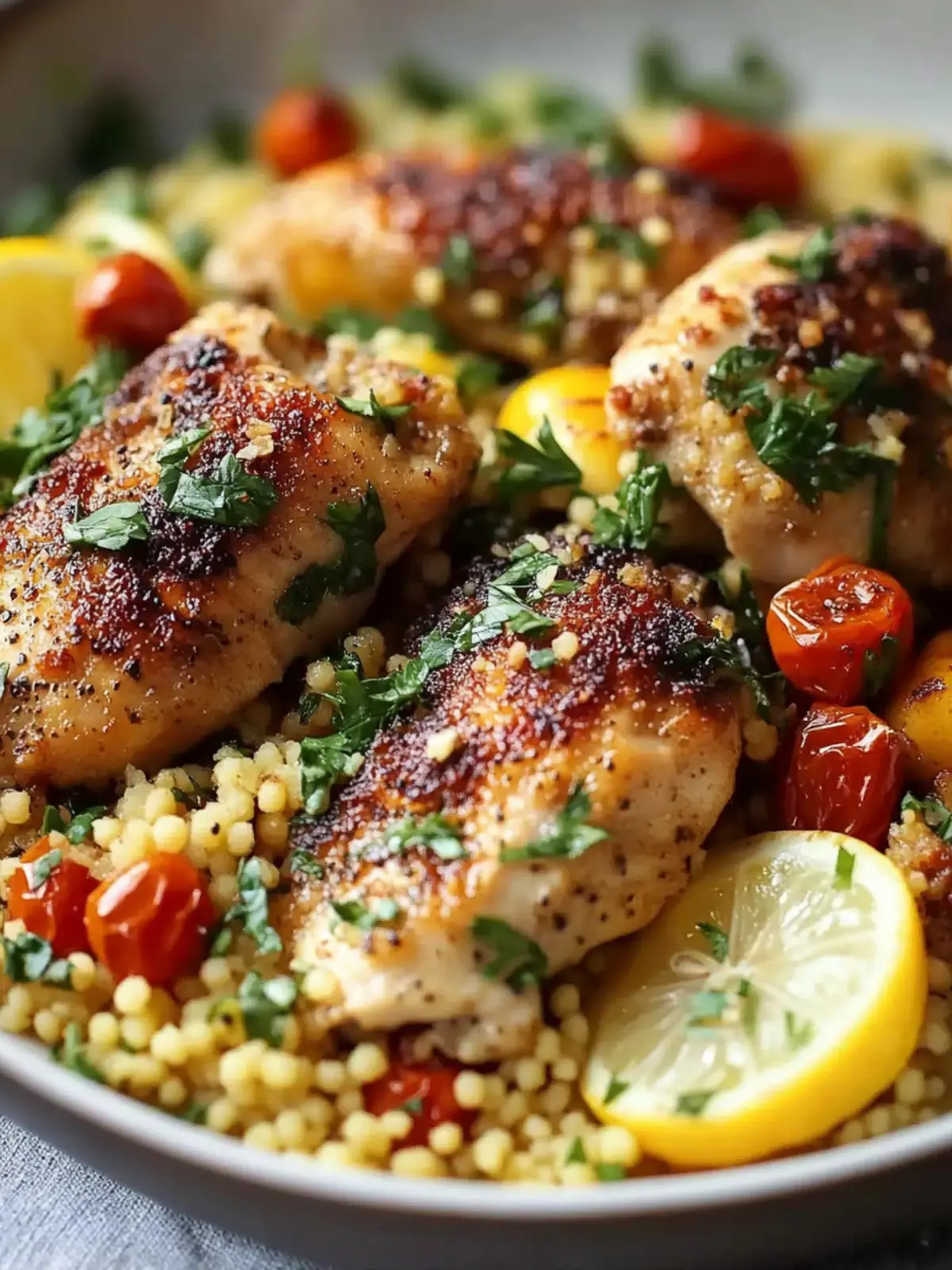 Lemony Mediterranean Chicken and Couscous in One Pan Magic 4 Lemony Mediterranean Chicken and Couscous