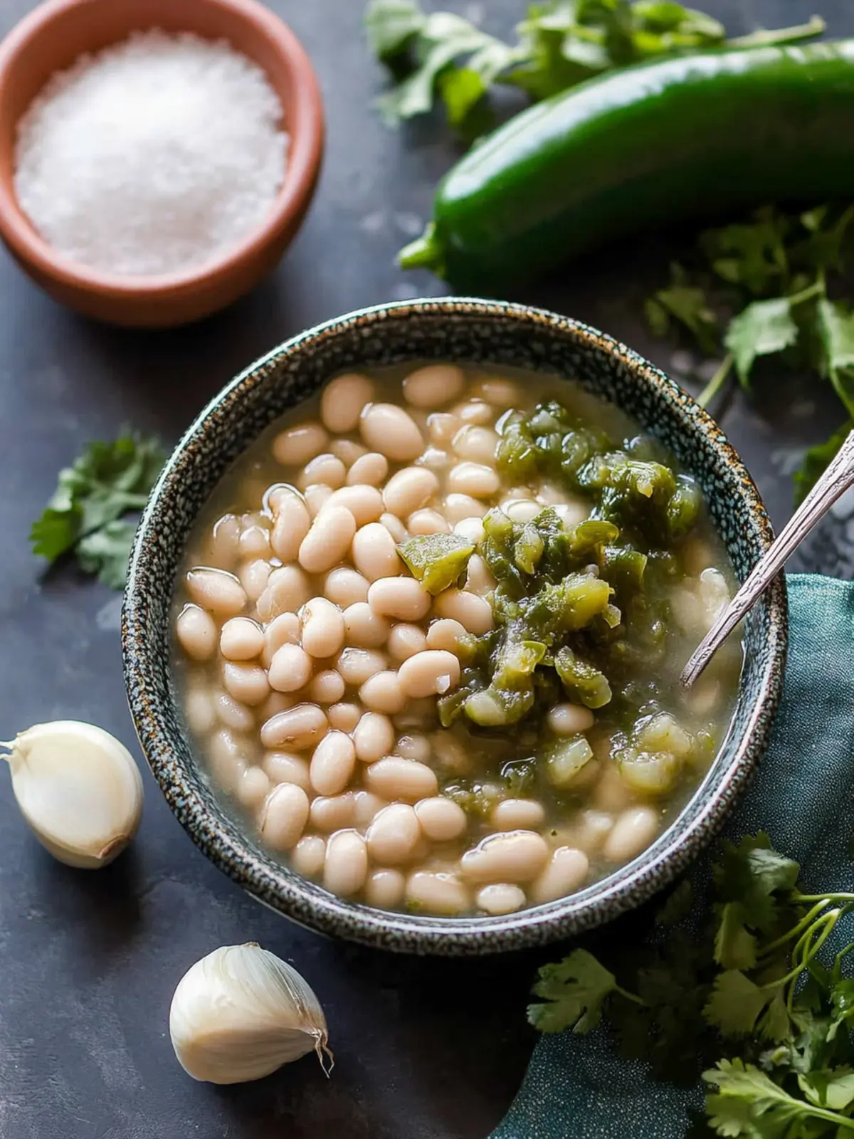 Vibrant Tomatillo Poblano White Beans: Quick Vegan Delight 5 Tomatillo Poblano White Beans