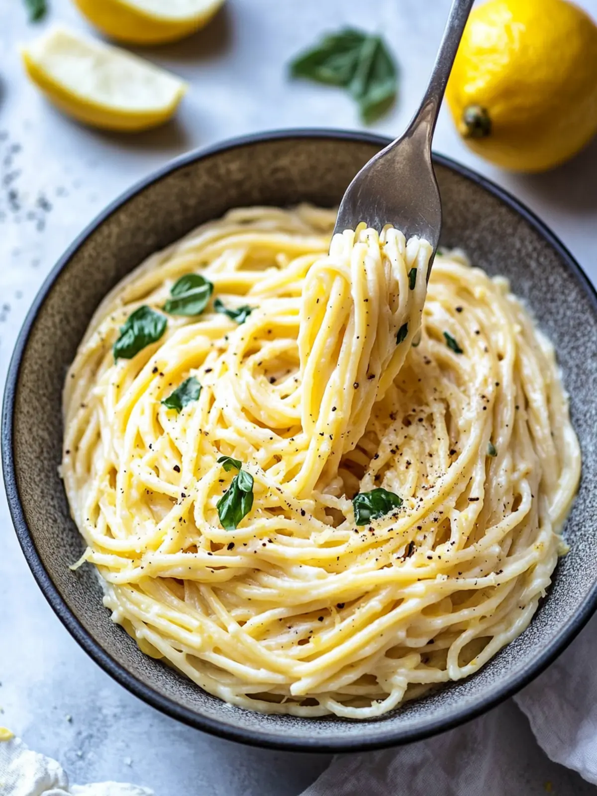 Creamy Lemon Pasta in 10 Minutes – A Vegan Delight! 4 Lemon Pasta