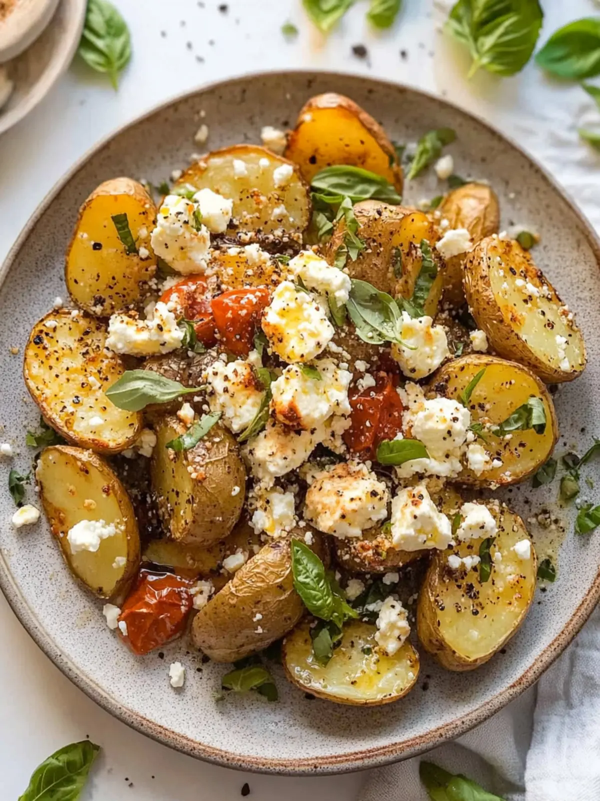 Savory Baked Feta Potatoes with Garlic and Honey Drizzle 4 Baked Feta Potatoes
