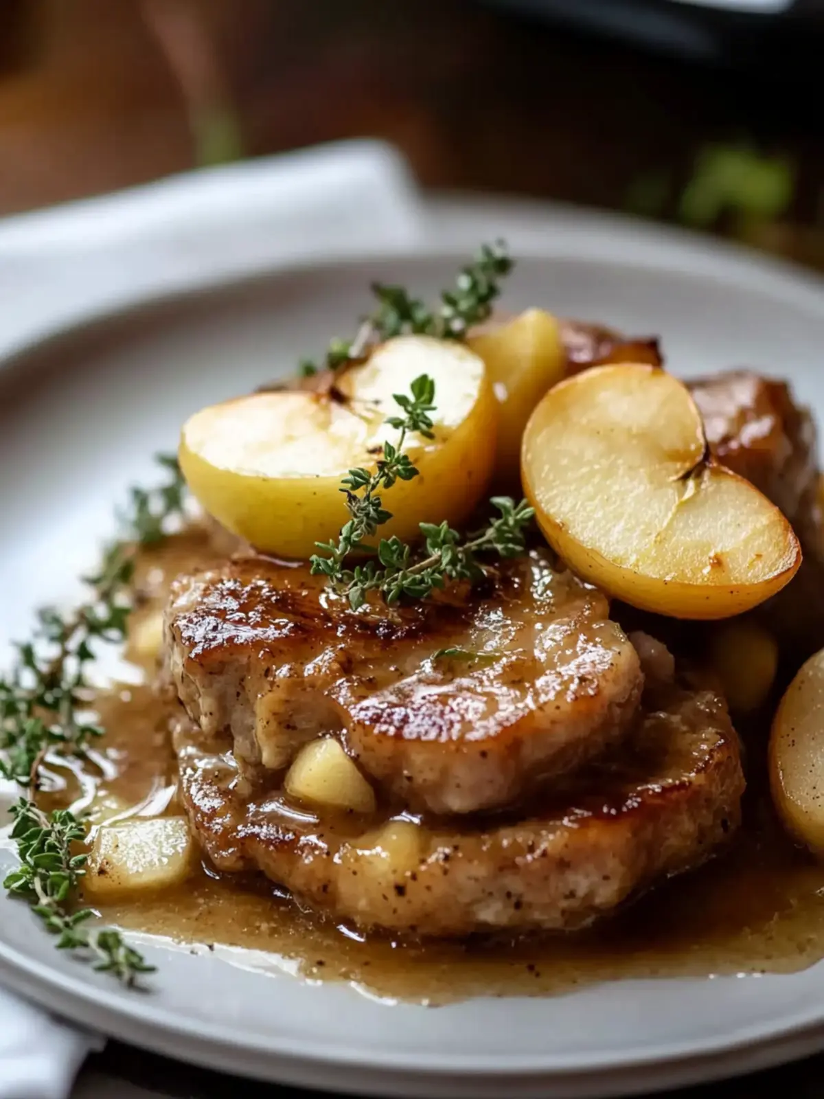 Slow Cooker Pork Chops with Apples