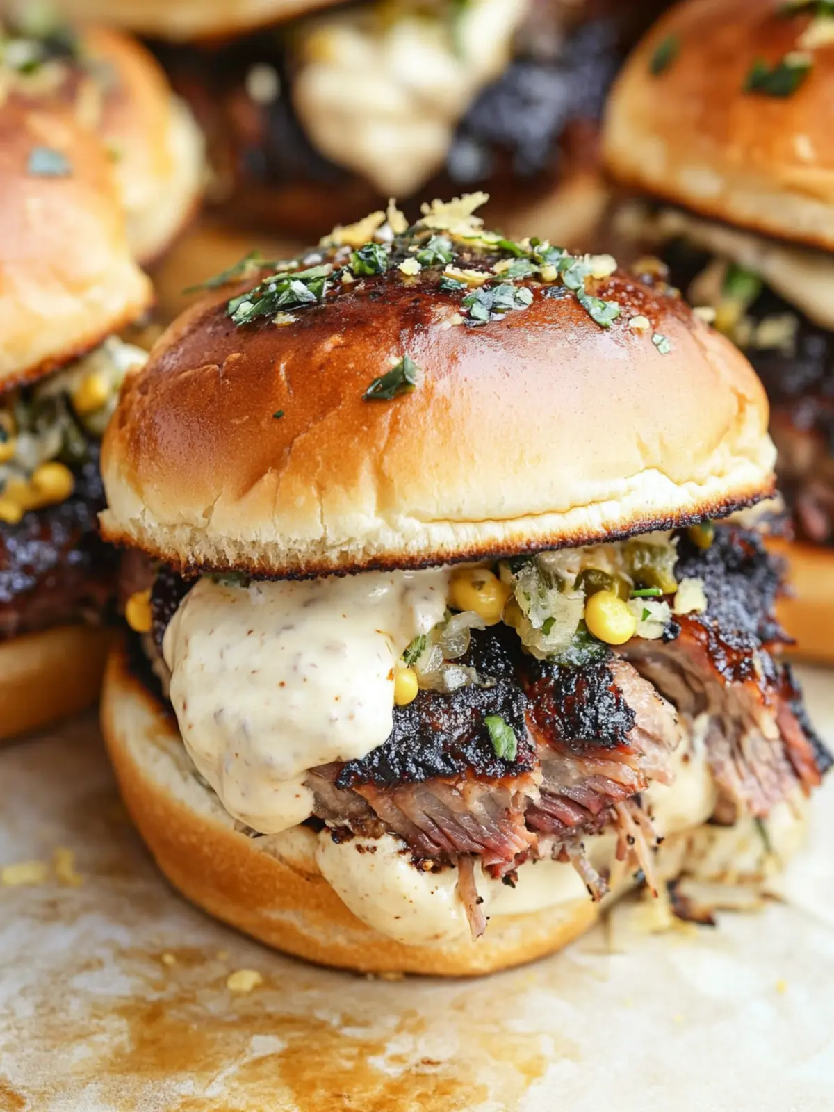 Irresistible Elote Brisket Sliders with Alabama White BBQ Sauce 5 Elote Brisket Sliders with Alabama White BBQ Sauce
