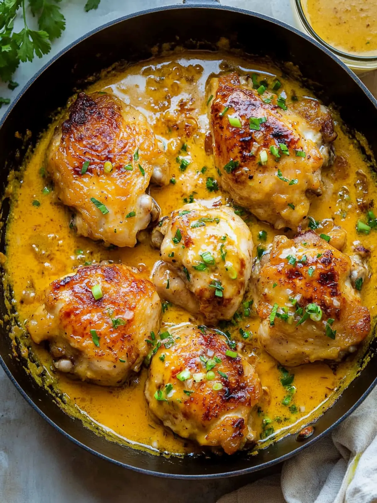 Skillet Bang Bang Chicken Thighs