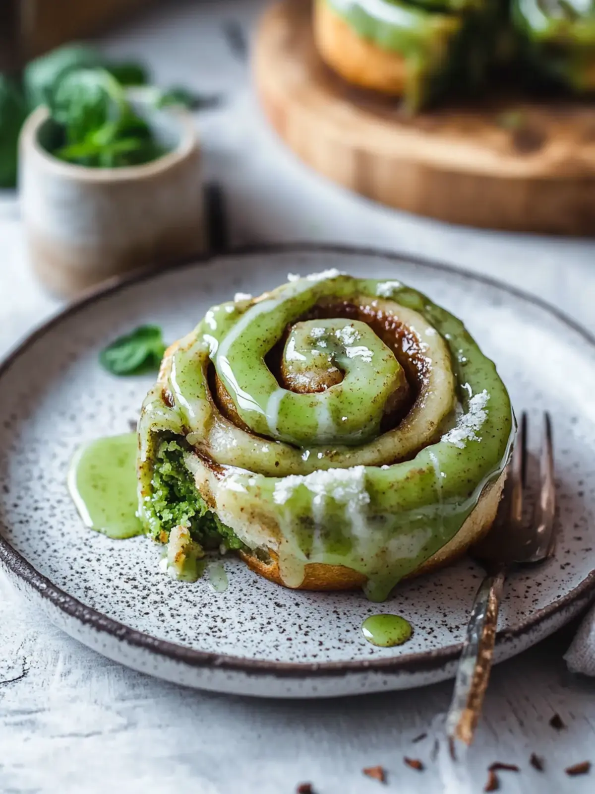 Heavenly Cinnamon Rolls with a Matcha Glaze to Savor 2 Cinnamon Rolls with a Matcha Glaze