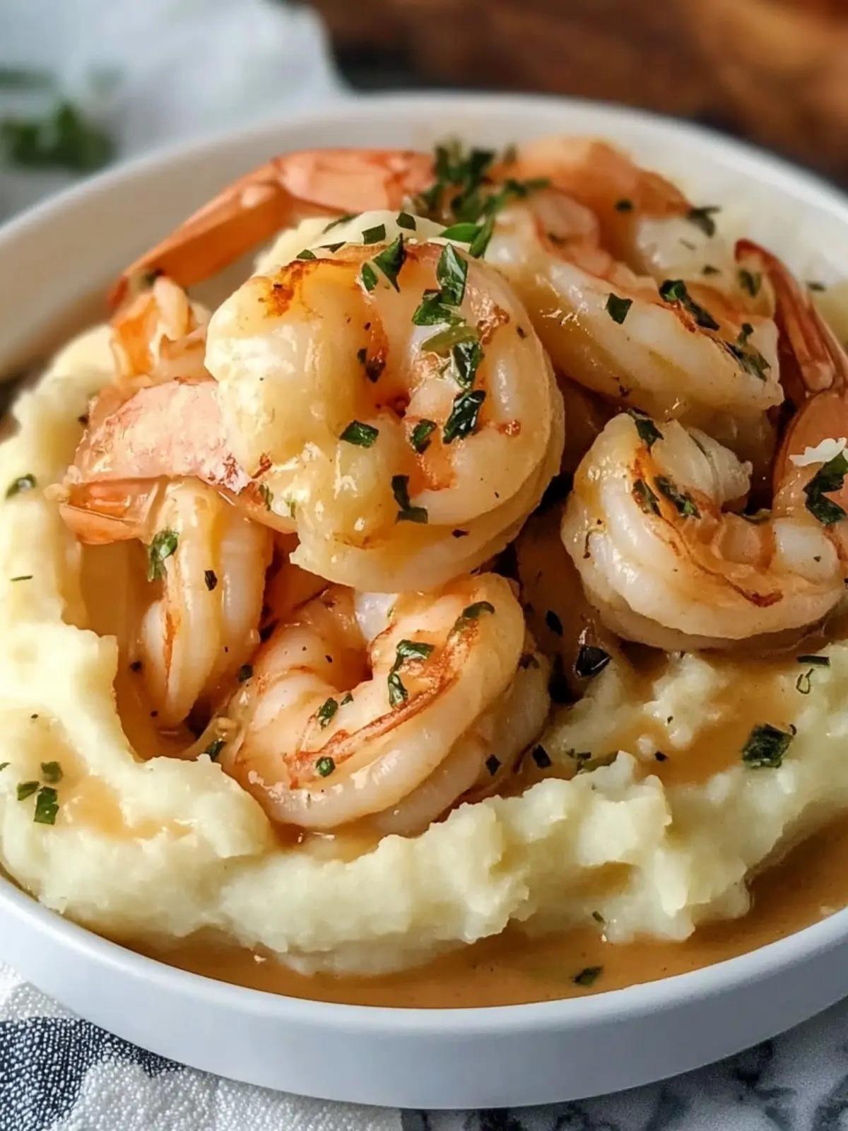 Creamy Garlic Shrimp Over Mashed Potatoes: A Comfort Food Delight 2 Creamy Garlic Shrimp Over Mashed Potatoes