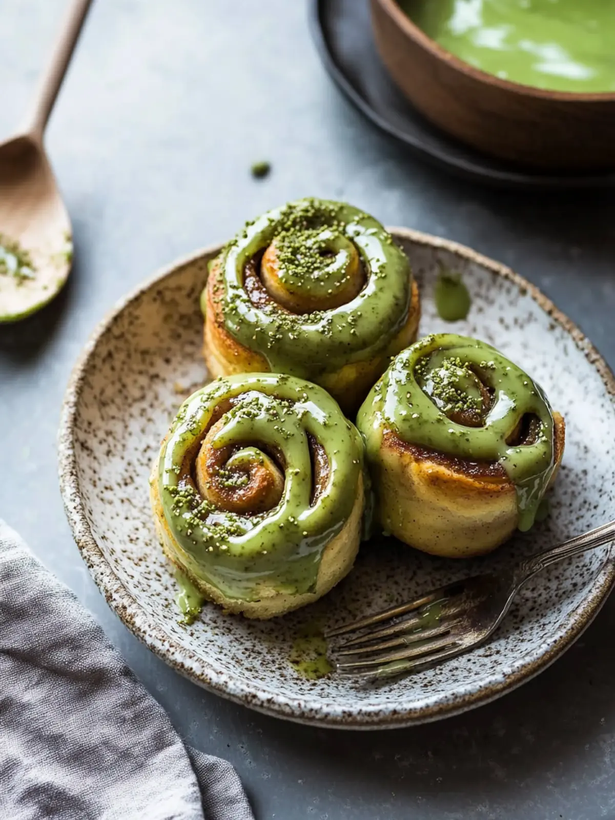 Heavenly Cinnamon Rolls with a Matcha Glaze to Savor 4 Cinnamon Rolls with a Matcha Glaze