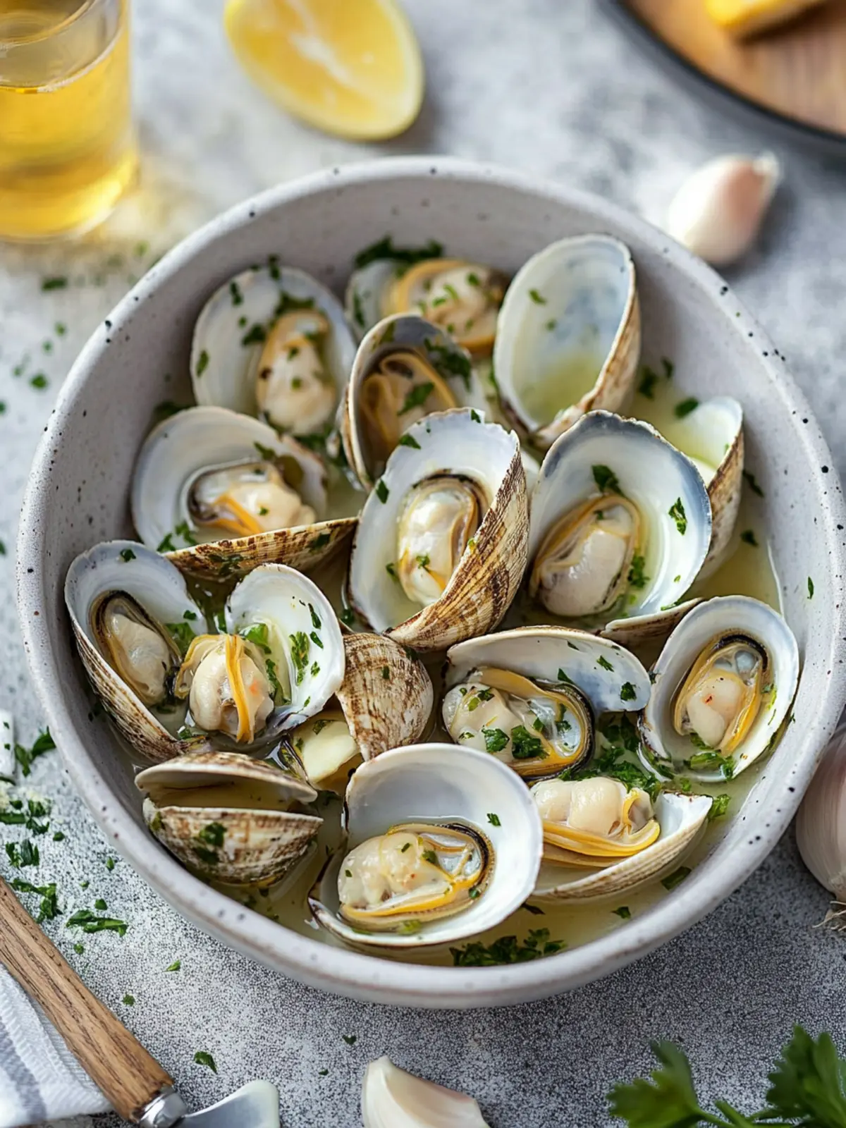 Steamed Clams with White Wine, Garlic and Butter Bliss 3 Steamed Clams with White Wine, Garlic and Butter