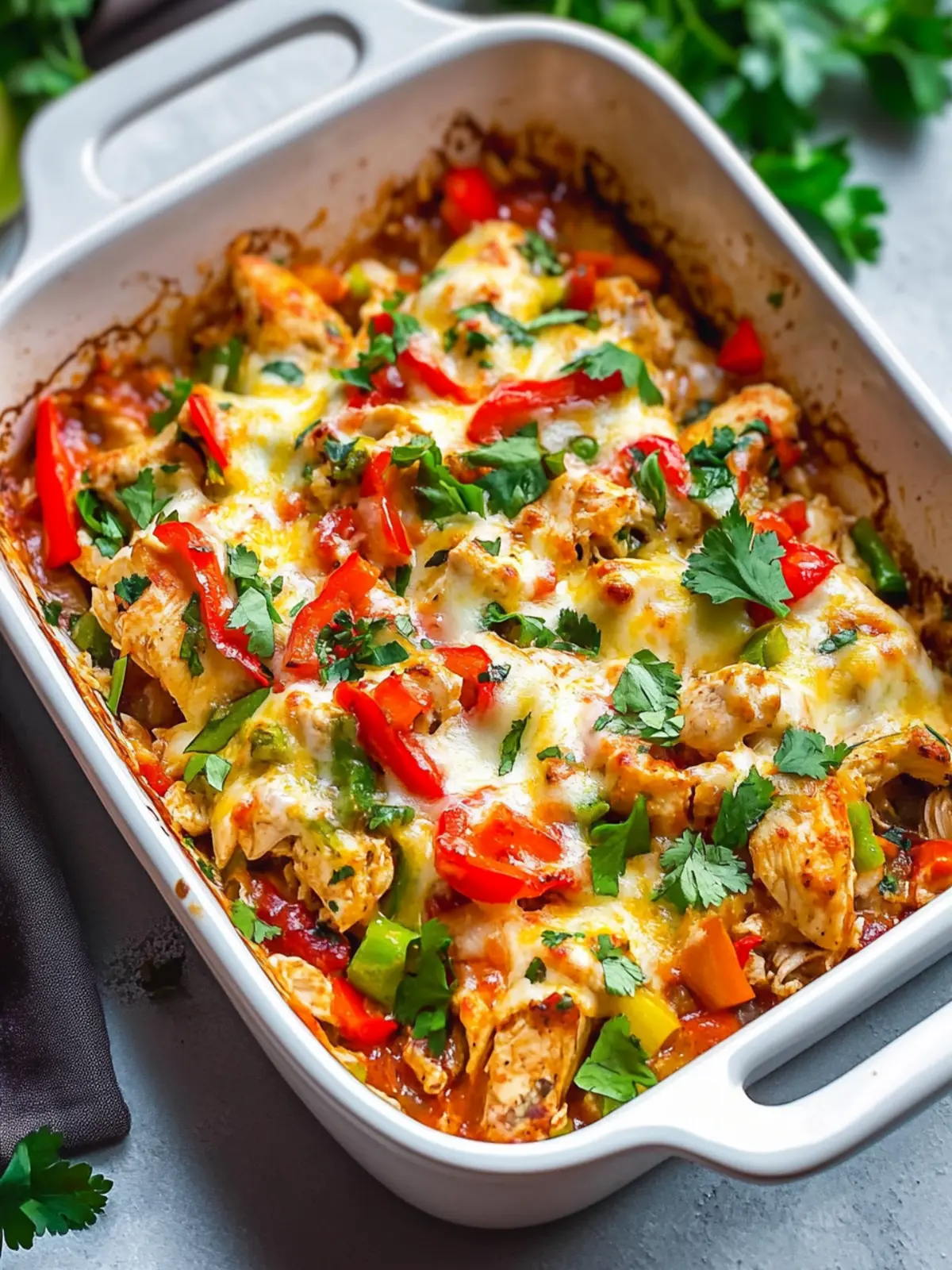 Savory Fajita Chicken Casserole for Easy Family Dinners 3 Fajita Chicken Casserole