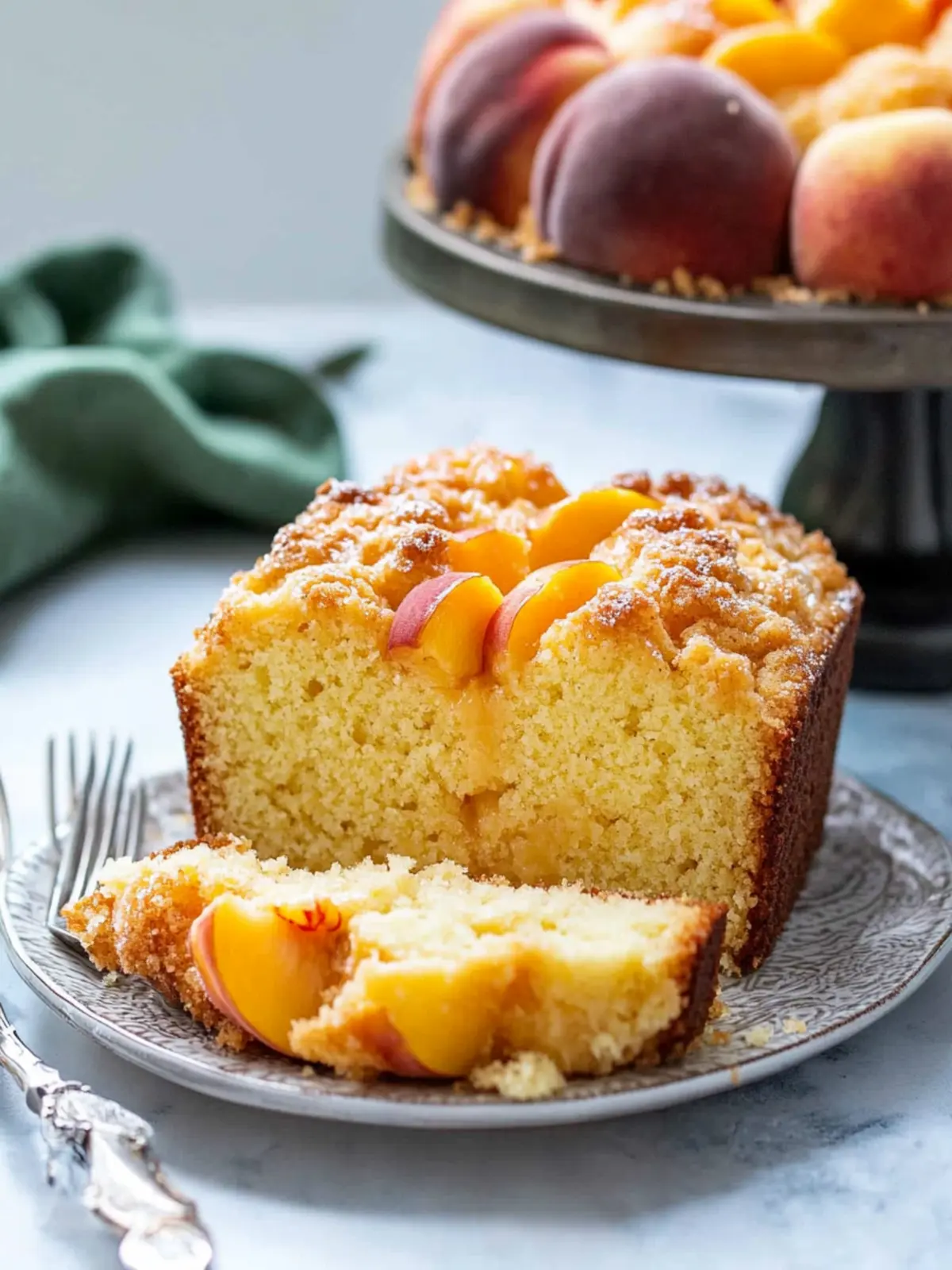 Peach Cobbler Pound Cake That Will Steal Your Heart 2 Peach Cobbler Pound Cake