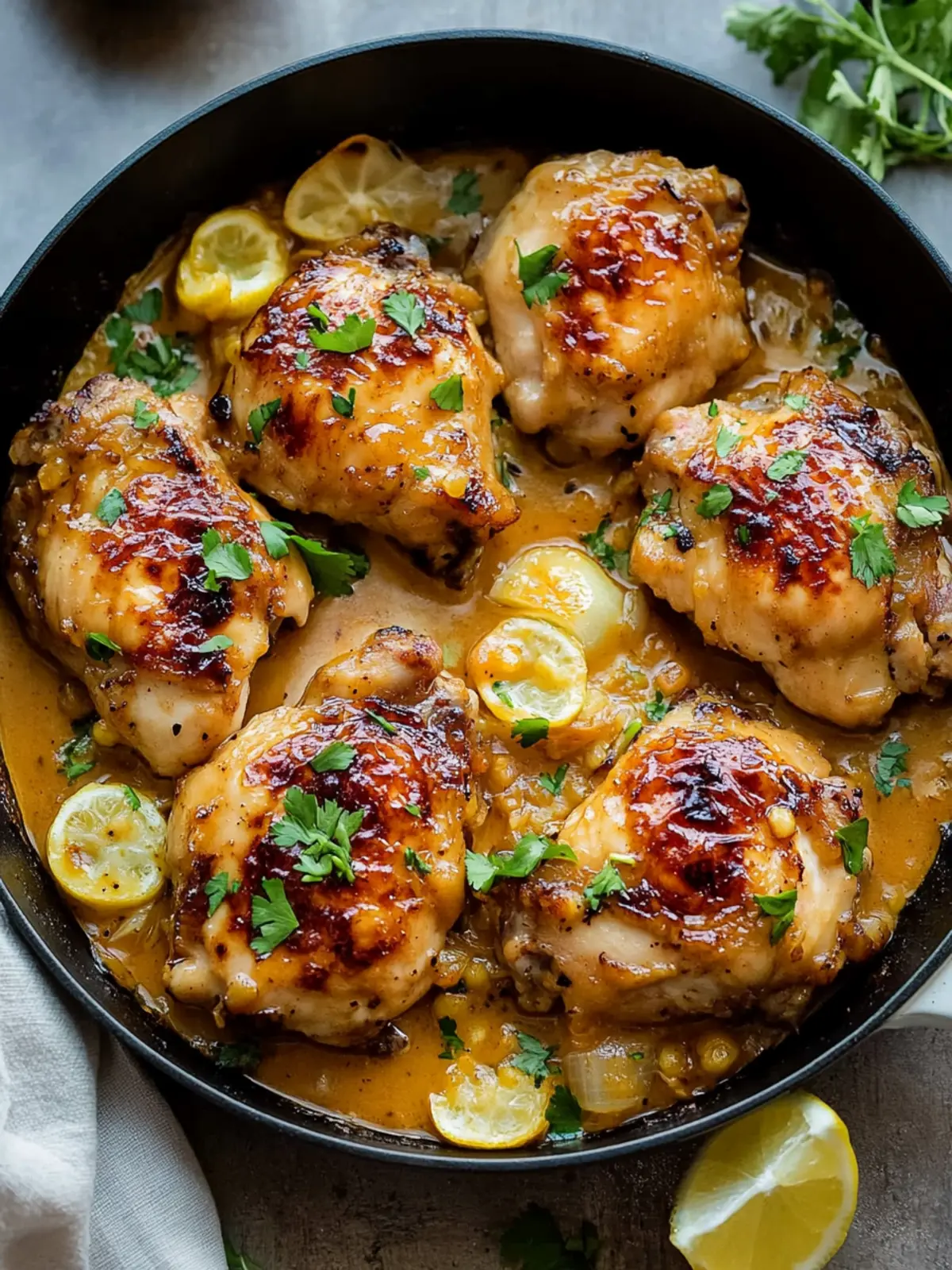 Skillet Bang Bang Chicken Thighs