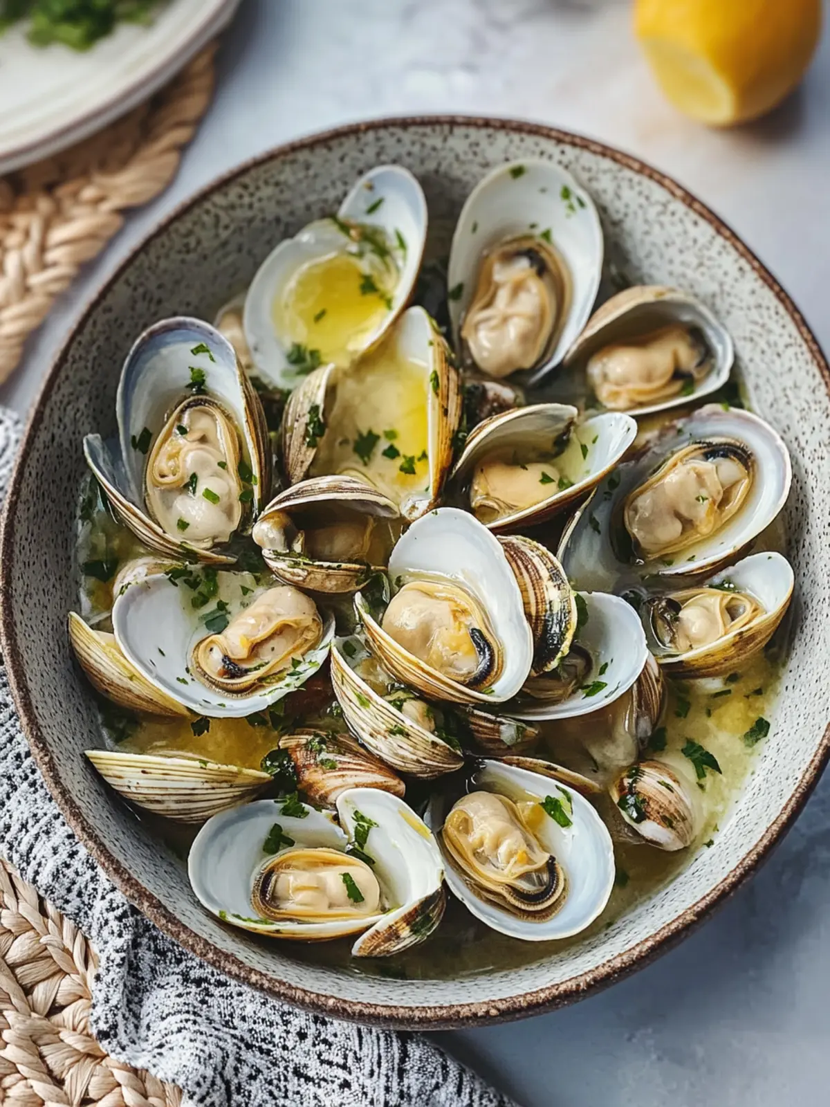 Steamed Clams with White Wine, Garlic and Butter Bliss 2 Steamed Clams with White Wine, Garlic and Butter