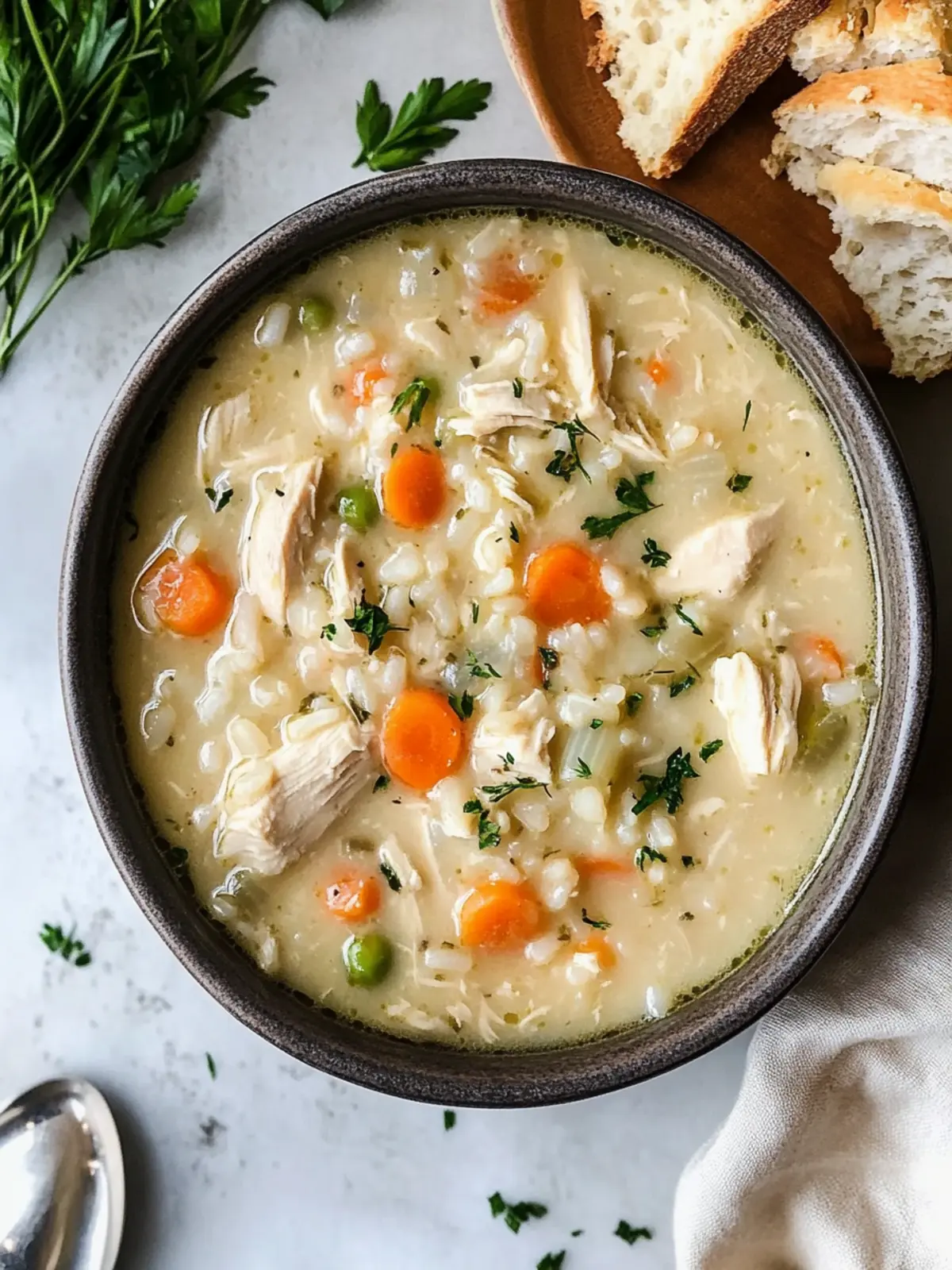 Comforting Creamy Chicken and Rice Soup That Hits the Spot 4 Creamy Chicken and Rice Soup