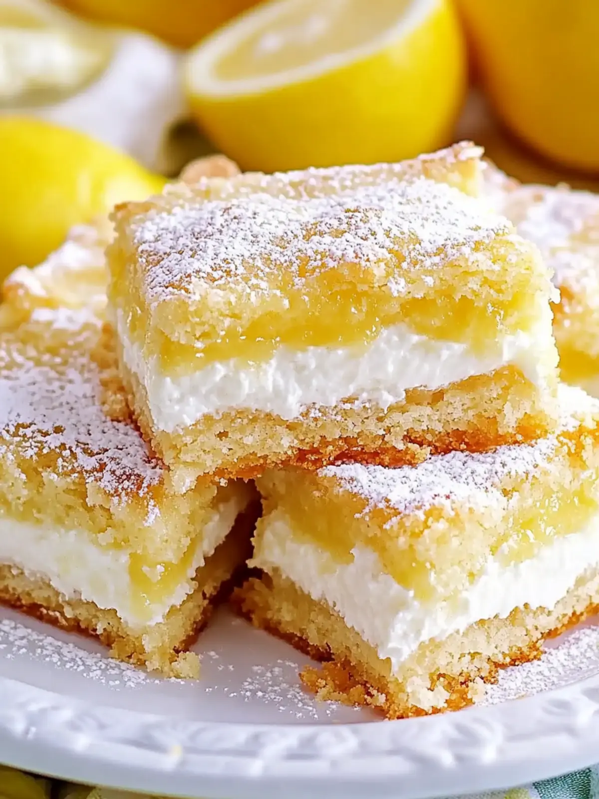 Zesty Lemon Cream Cheese Bars for Ultimate Refreshing Bliss 2 Lemon Cream Cheese Bars