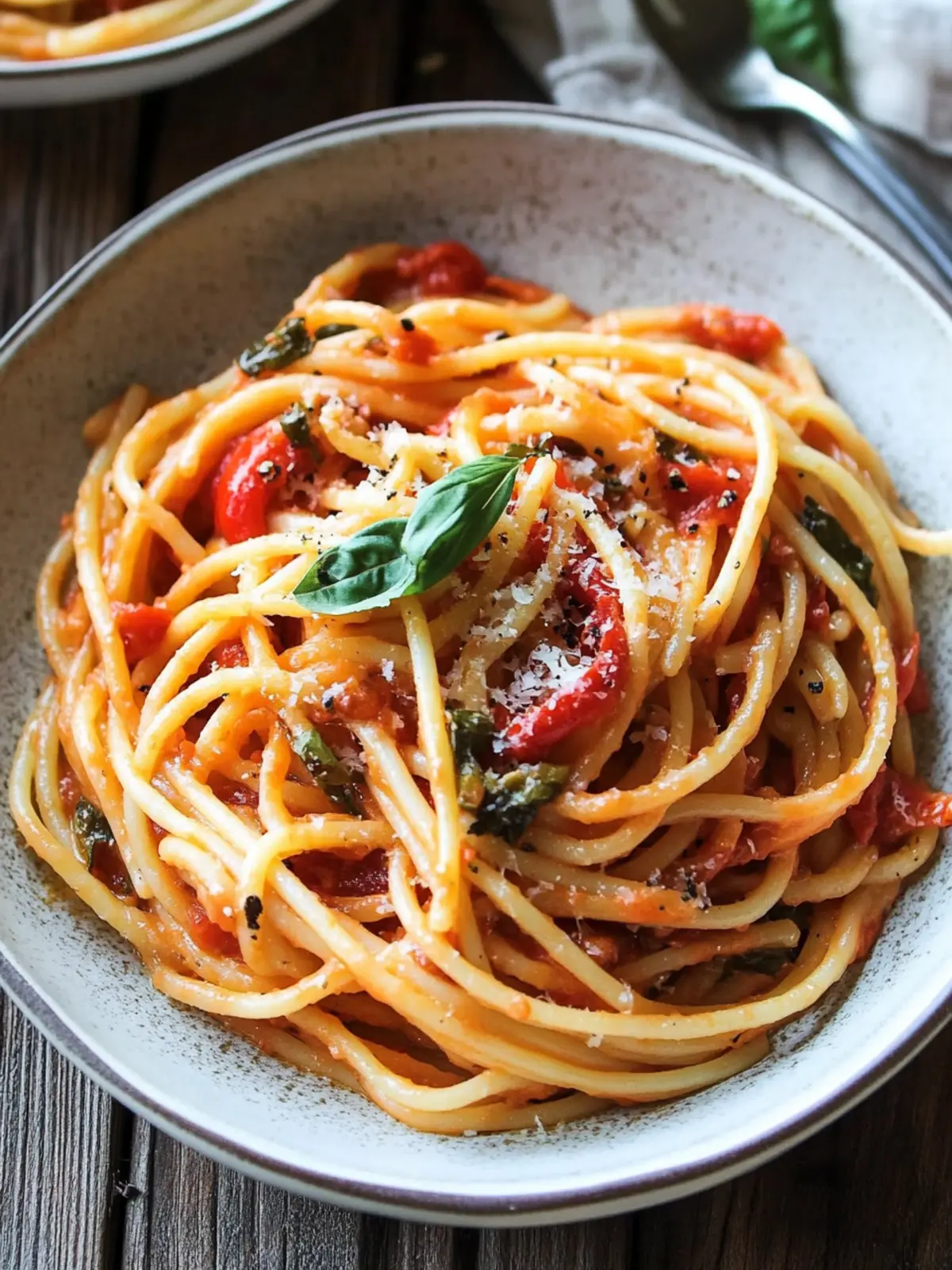 Roasted Red Pepper Pantry Pasta
