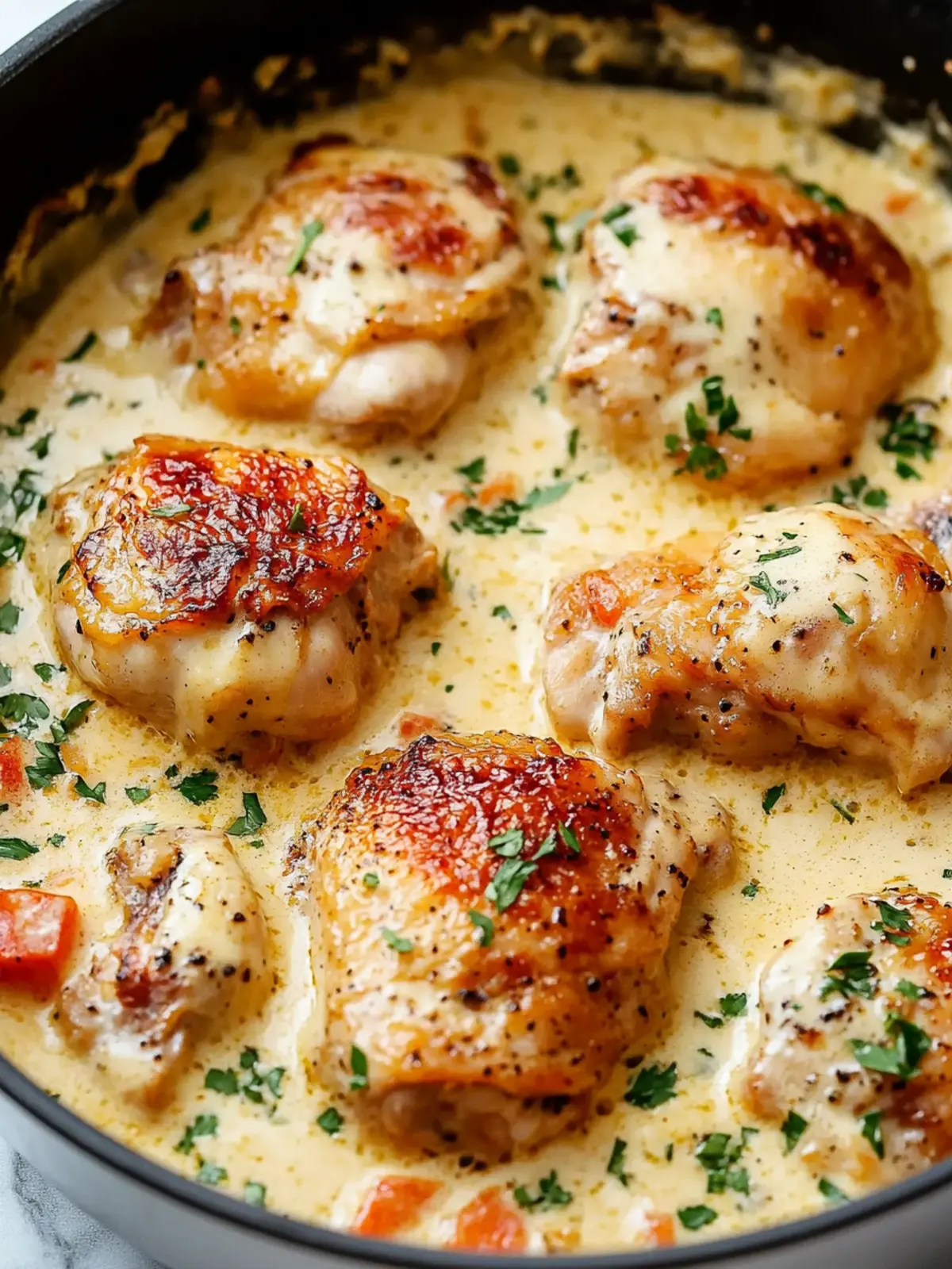 Savory Creamy Oven Baked Chicken Thighs Just Like Grandma's 4 Creamy Oven Baked Chicken Thighs