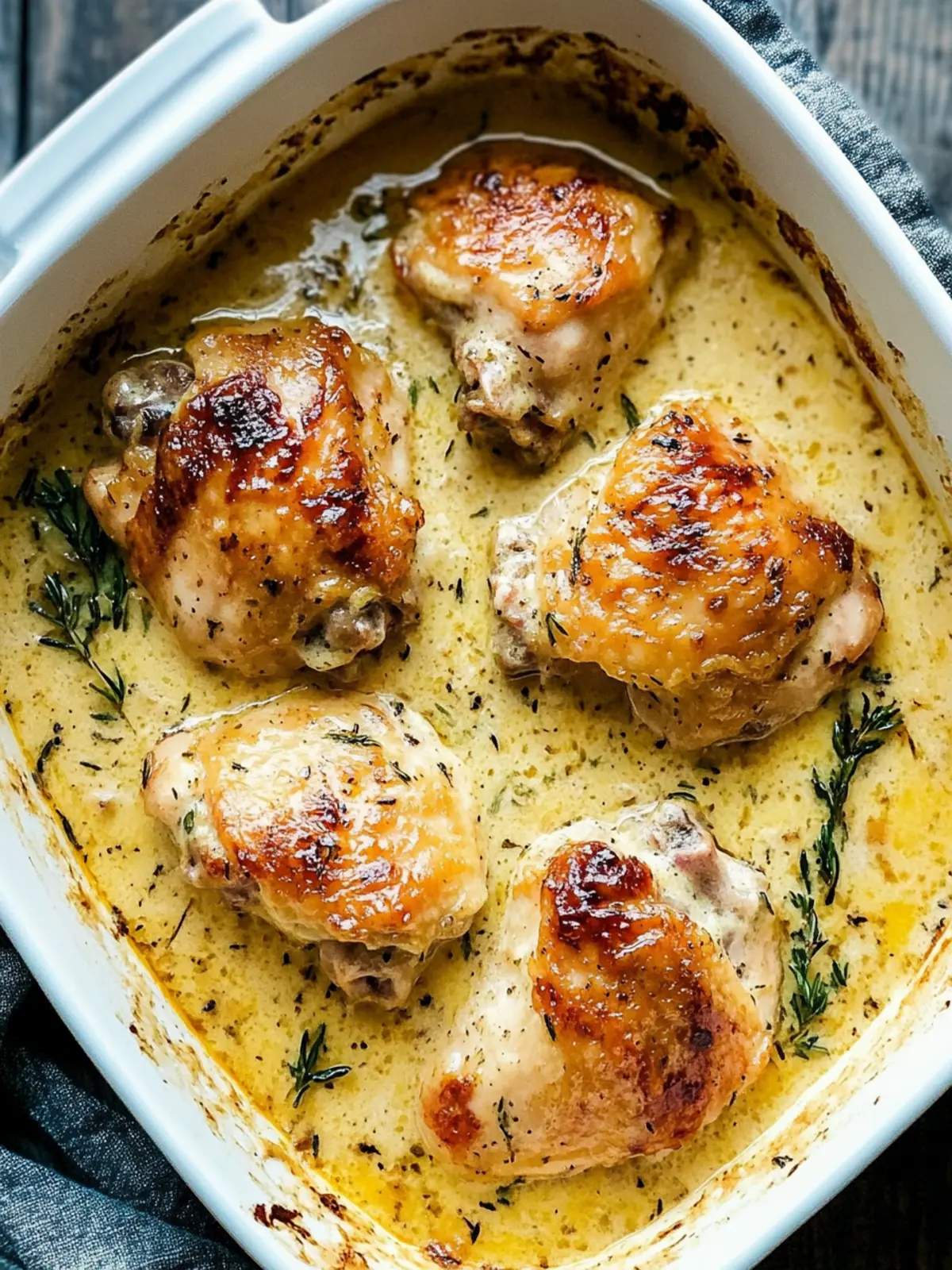 Savory Creamy Oven Baked Chicken Thighs Just Like Grandma's 3 Creamy Oven Baked Chicken Thighs