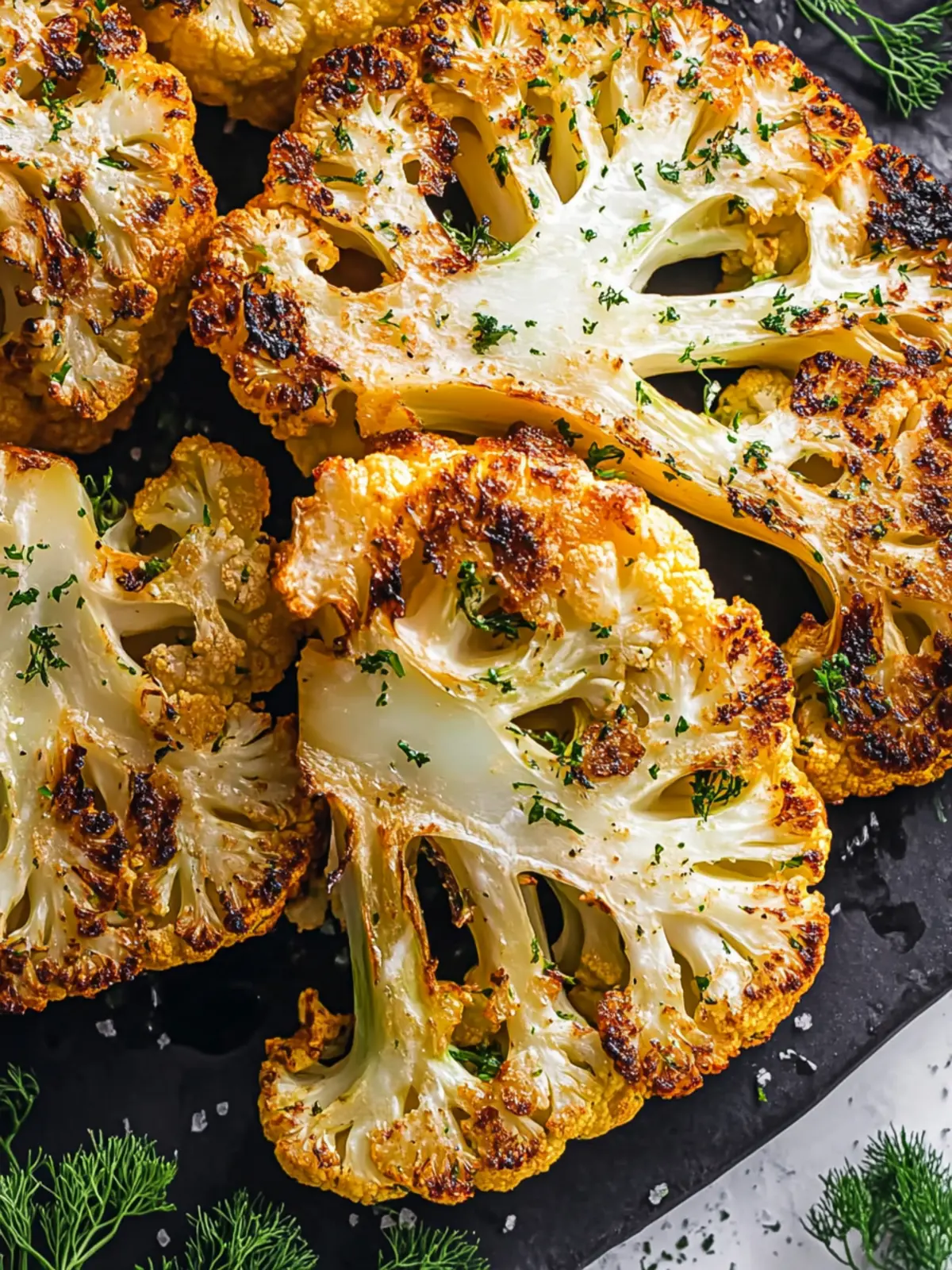 Savoring Cauliflower Steak: Perfectly Roasted or Grilled Delight 5 Cauliflower Steak (Roasted Or Grilled)