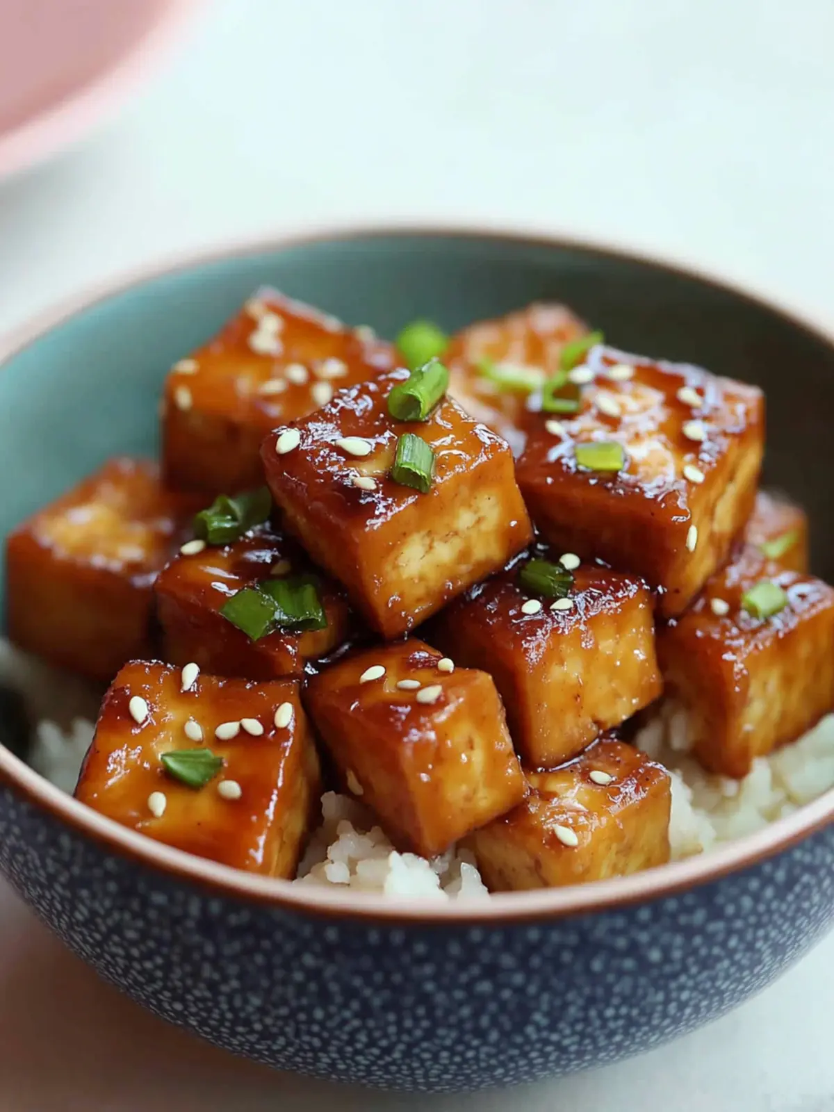 Sticky Glazed Maple Miso Tofu