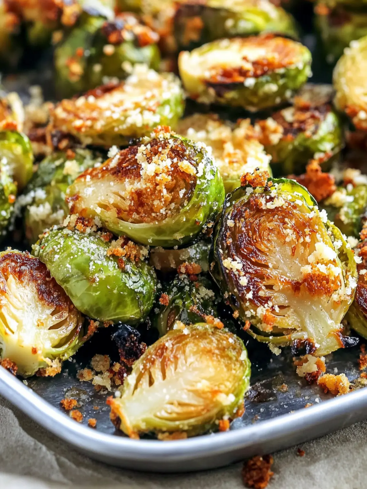 Crispy Garlic Parmesan Brussels Sprouts