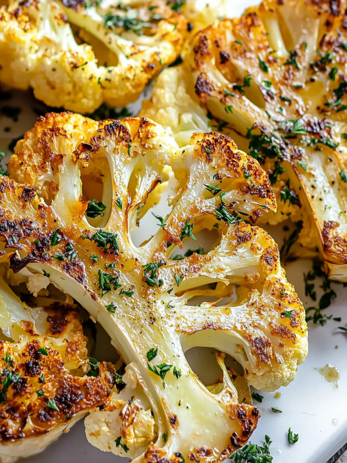 Savoring Cauliflower Steak: Perfectly Roasted or Grilled Delight 3 Cauliflower Steak (Roasted Or Grilled)