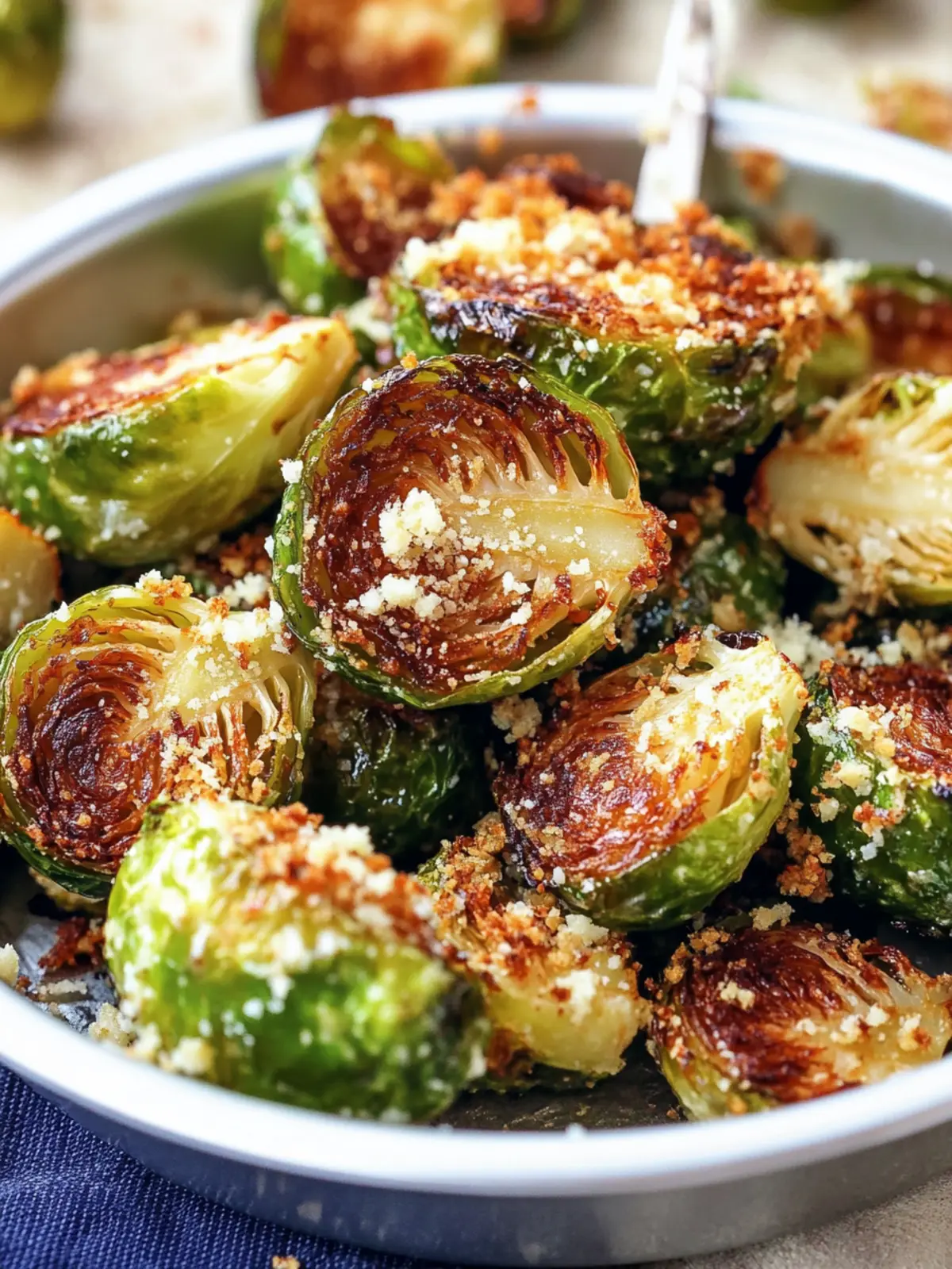 Crispy Garlic Parmesan Brussels Sprouts