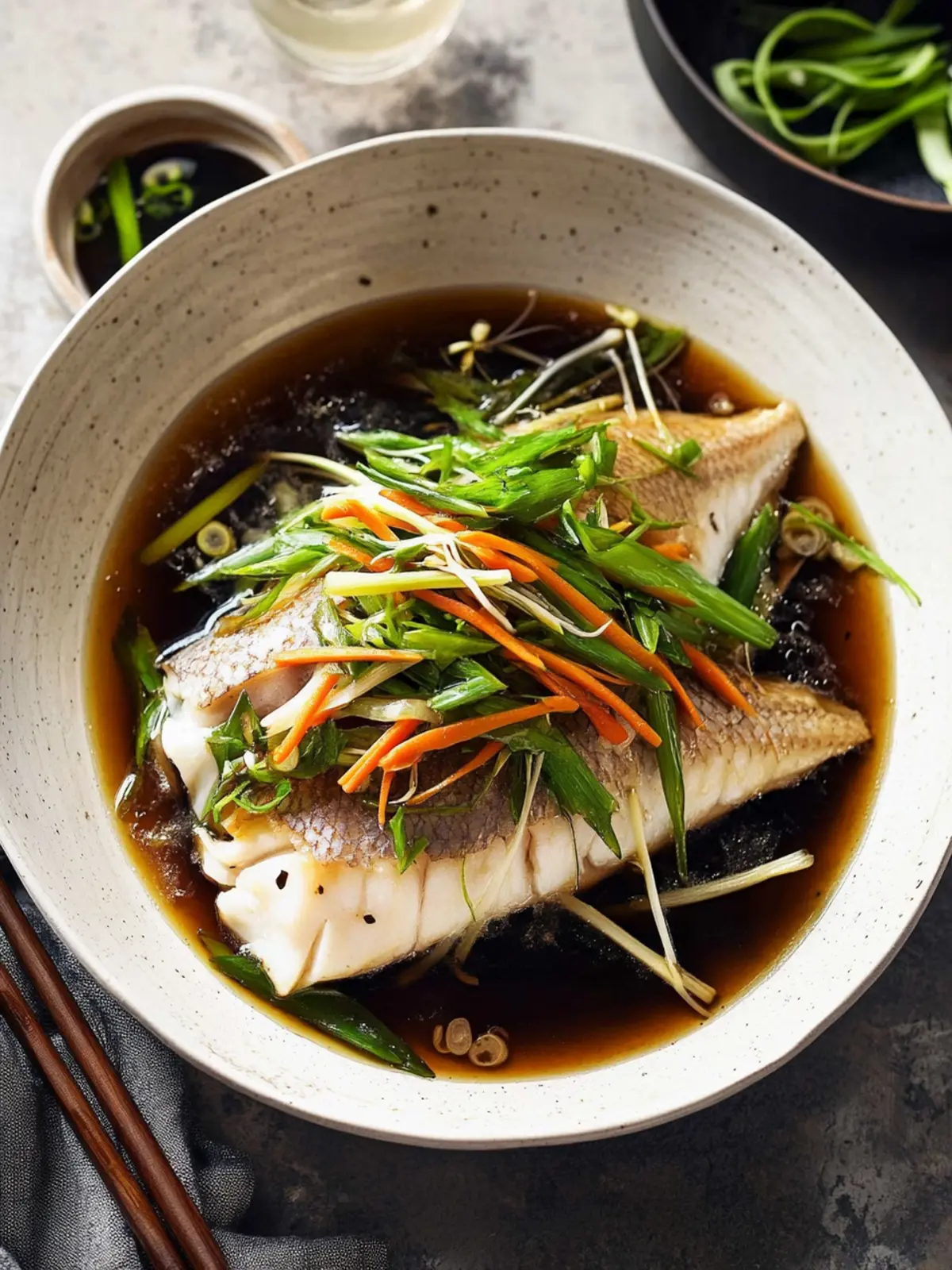 Steamed Fish with Ginger and Soy Sauce: A Flavorful Delight 4 Steamed Fish with Ginger and Soy Sauce
