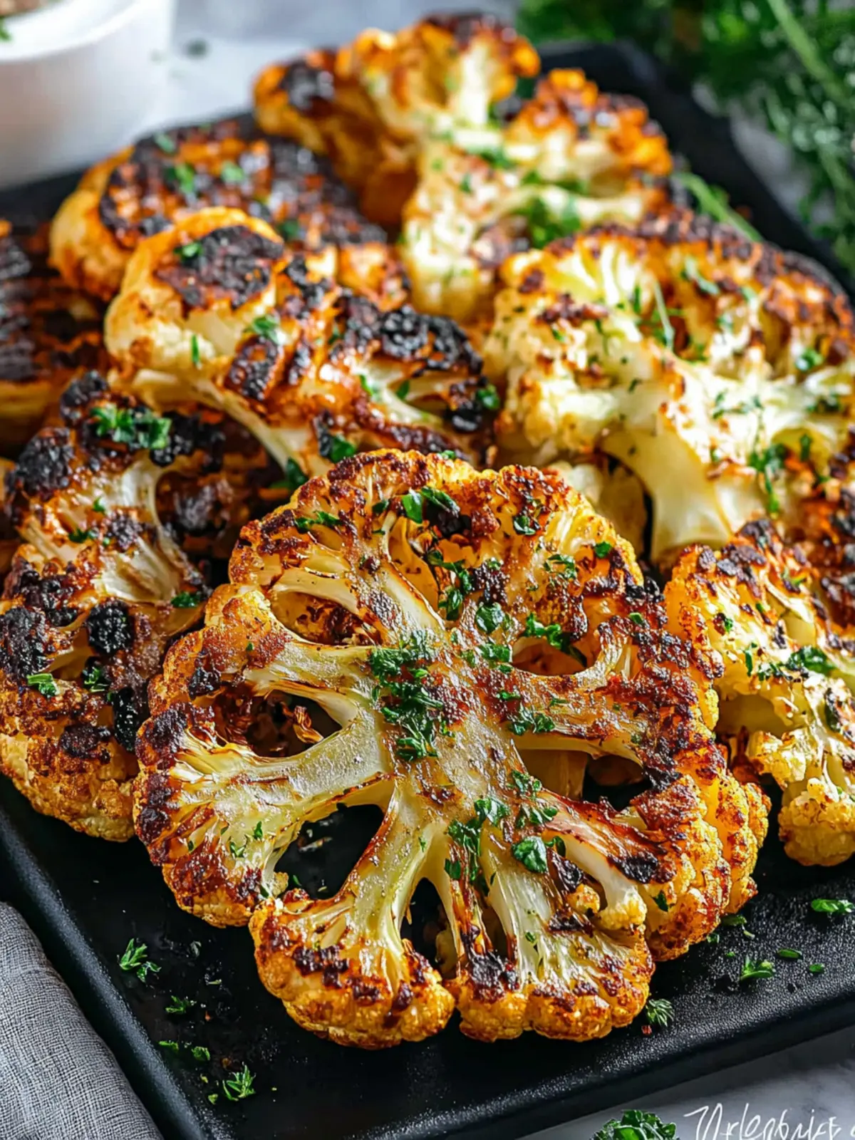 Savoring Cauliflower Steak: Perfectly Roasted or Grilled Delight 2 Cauliflower Steak (Roasted Or Grilled)